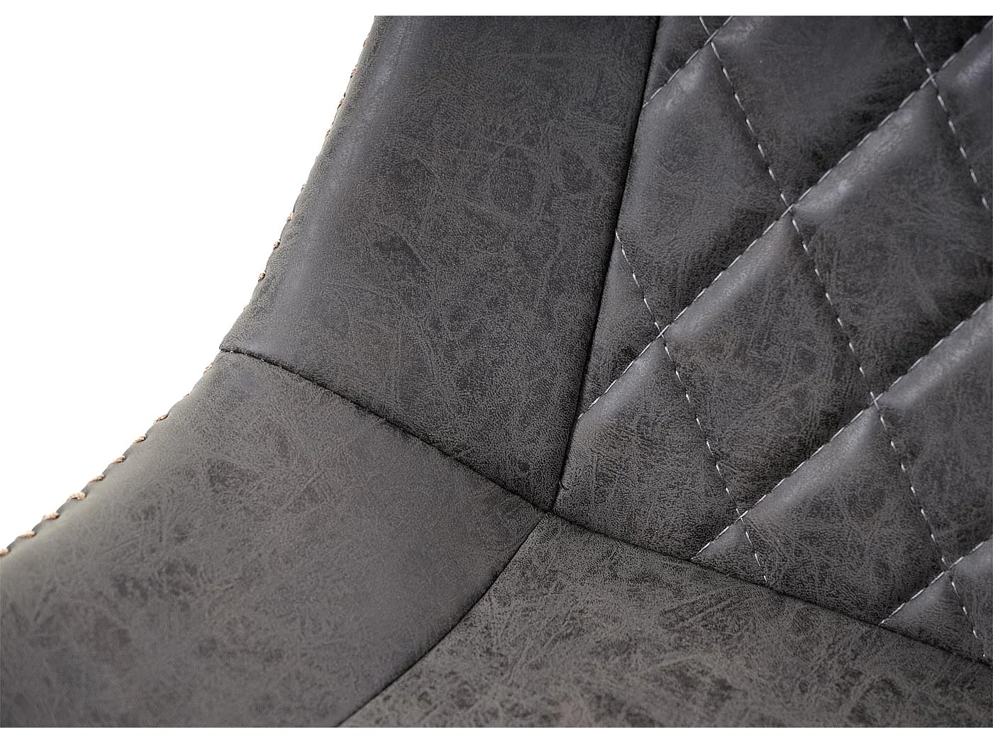 Chaise de salle à manger MCW-E56 (lot de 2),  similicuir, imitation de daim, gris foncé