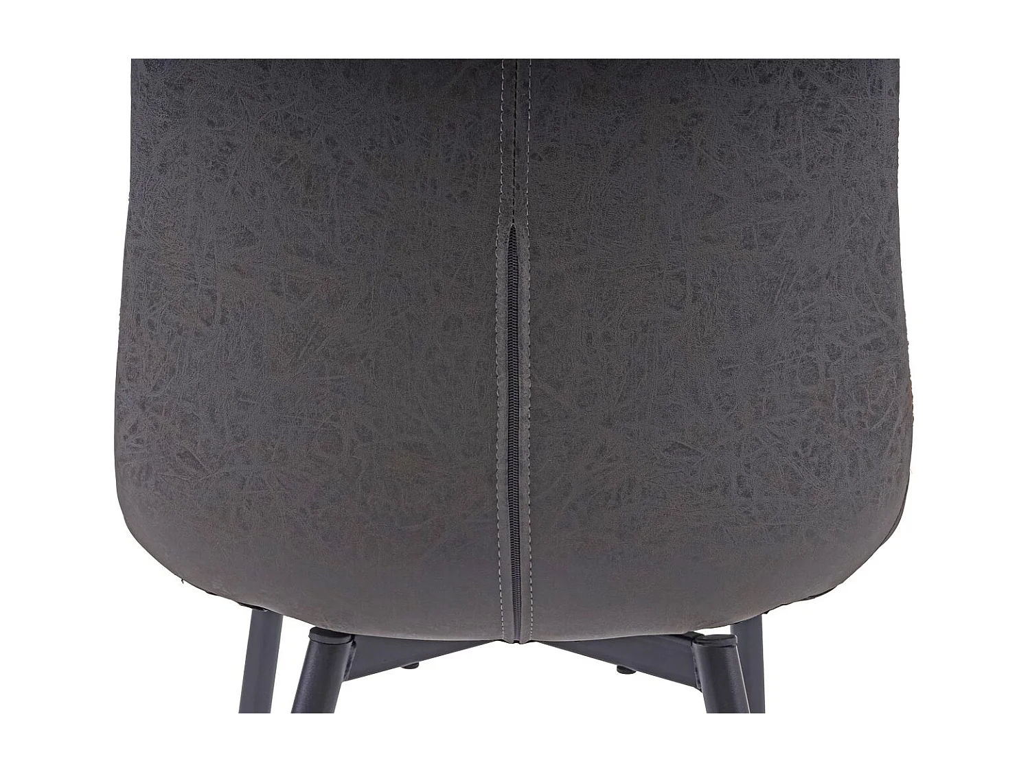 Chaise de salle à manger MCW-E56 (lot de 2),  similicuir, imitation de daim, gris foncé