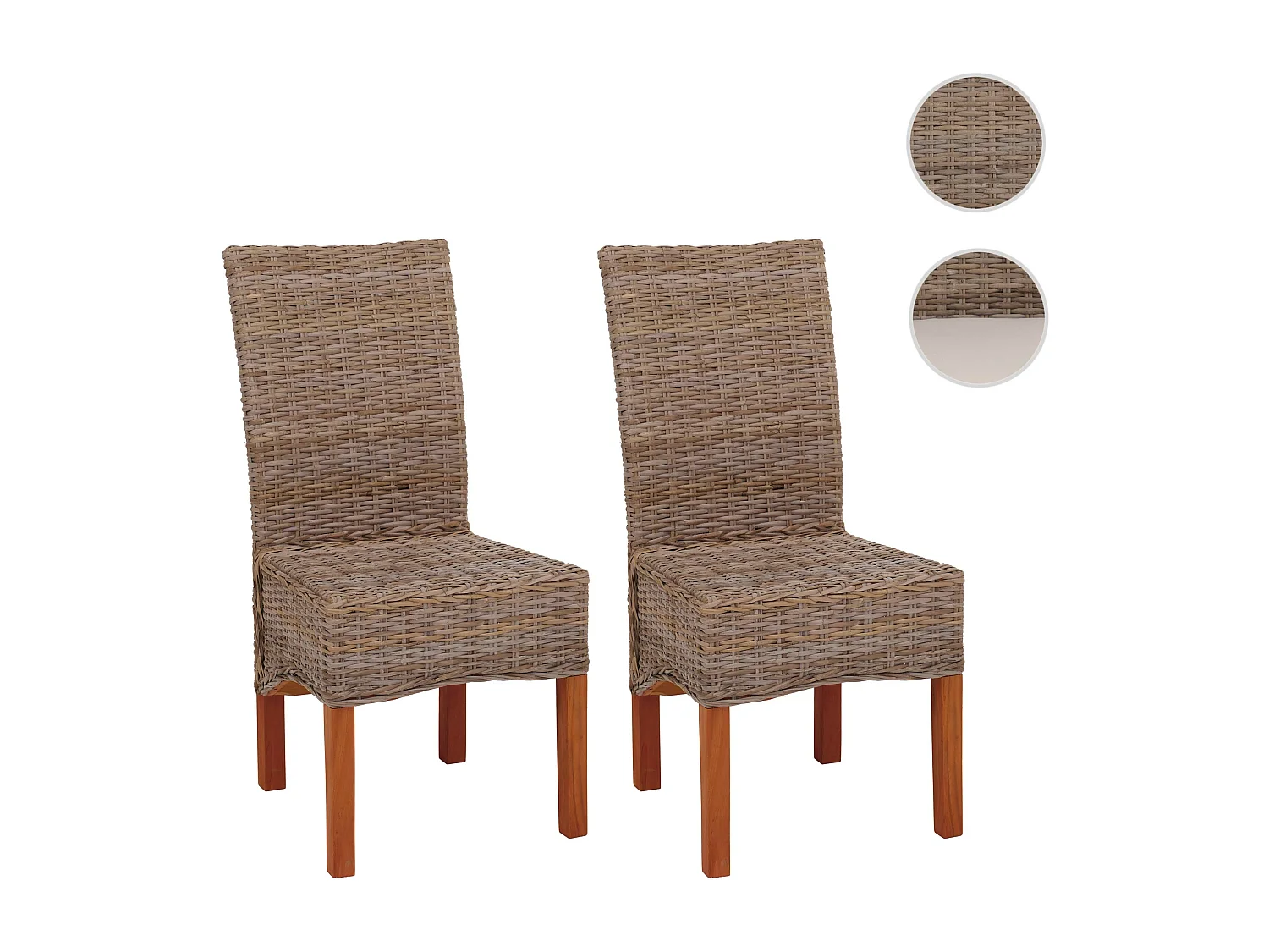 Chaise de salle à manger Var (lot de 2),  sans coussins