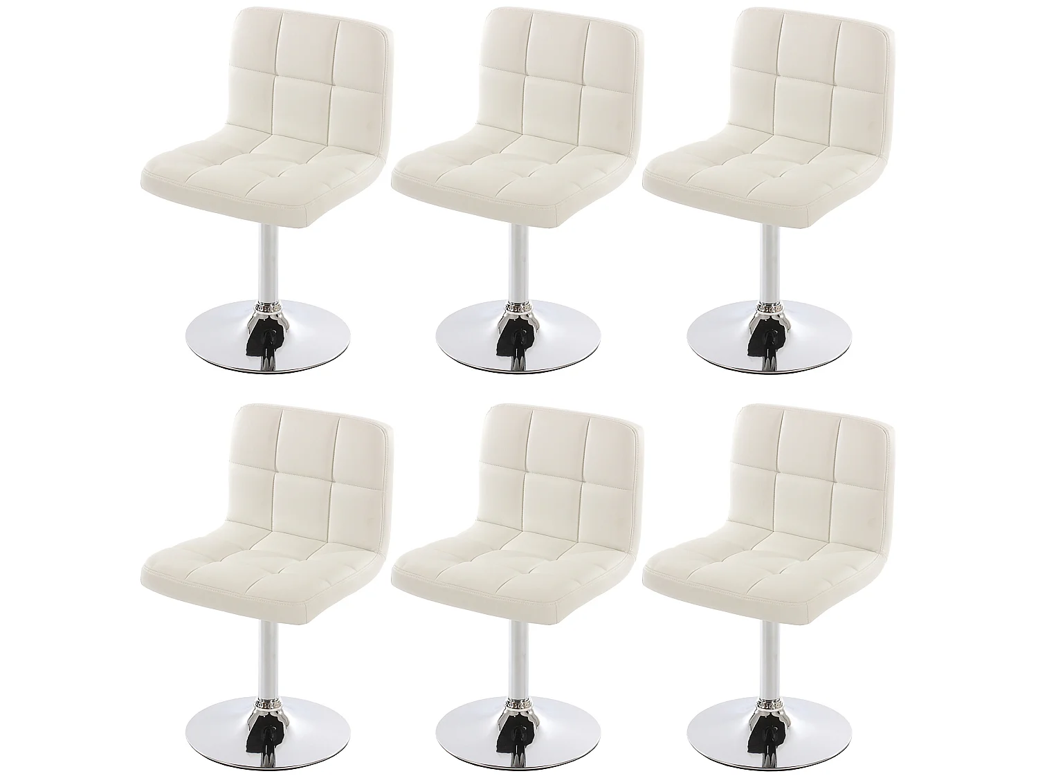 Esszimmerstuhl Cadiz (6er-Set), Weiß