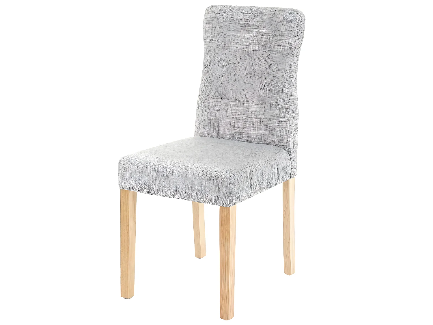 Cadeira de jantar MCW-E58 (conjunto de 4),  tecido/têxtil cinzento, pernas claras