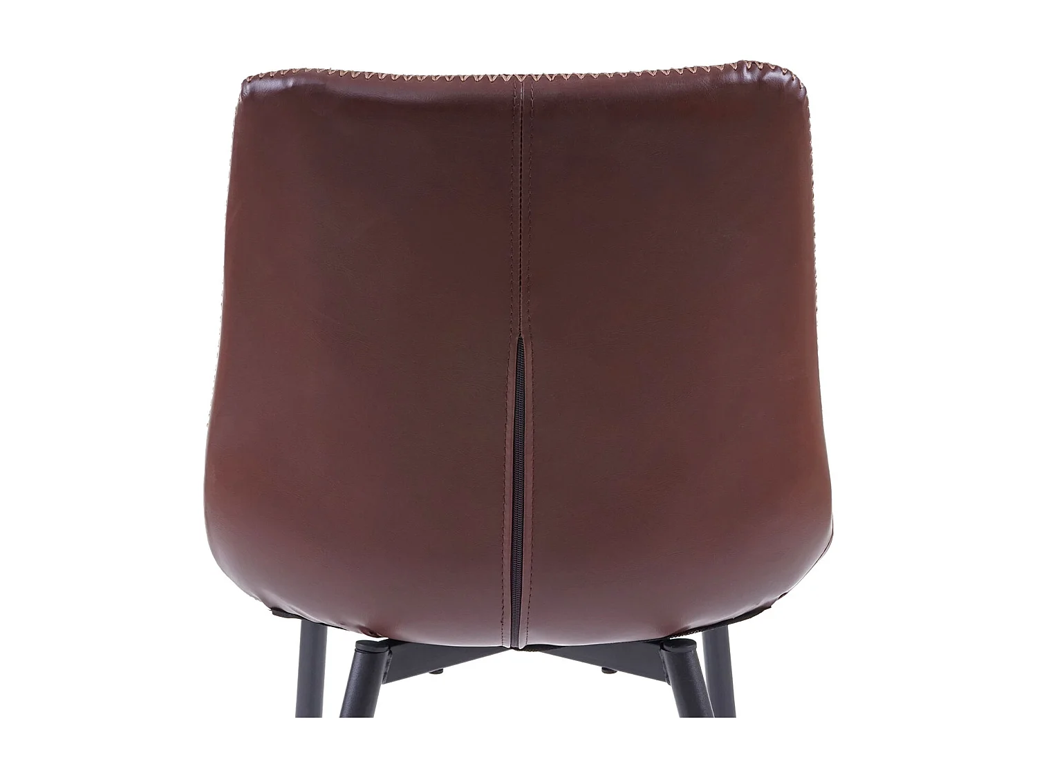 Eetkamerstoel MCW-E56 (set van 6),  kunstleer bruin