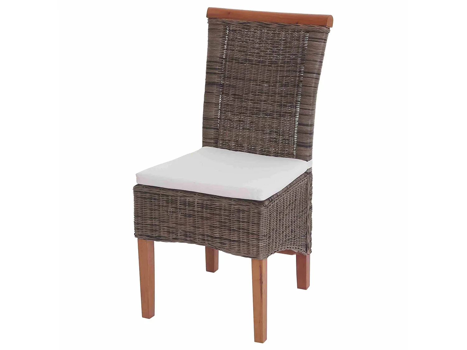 Set 2x sedie rattan per sala da pranzo soggiorno Savona 97x46x59cm ~ con cuscini
