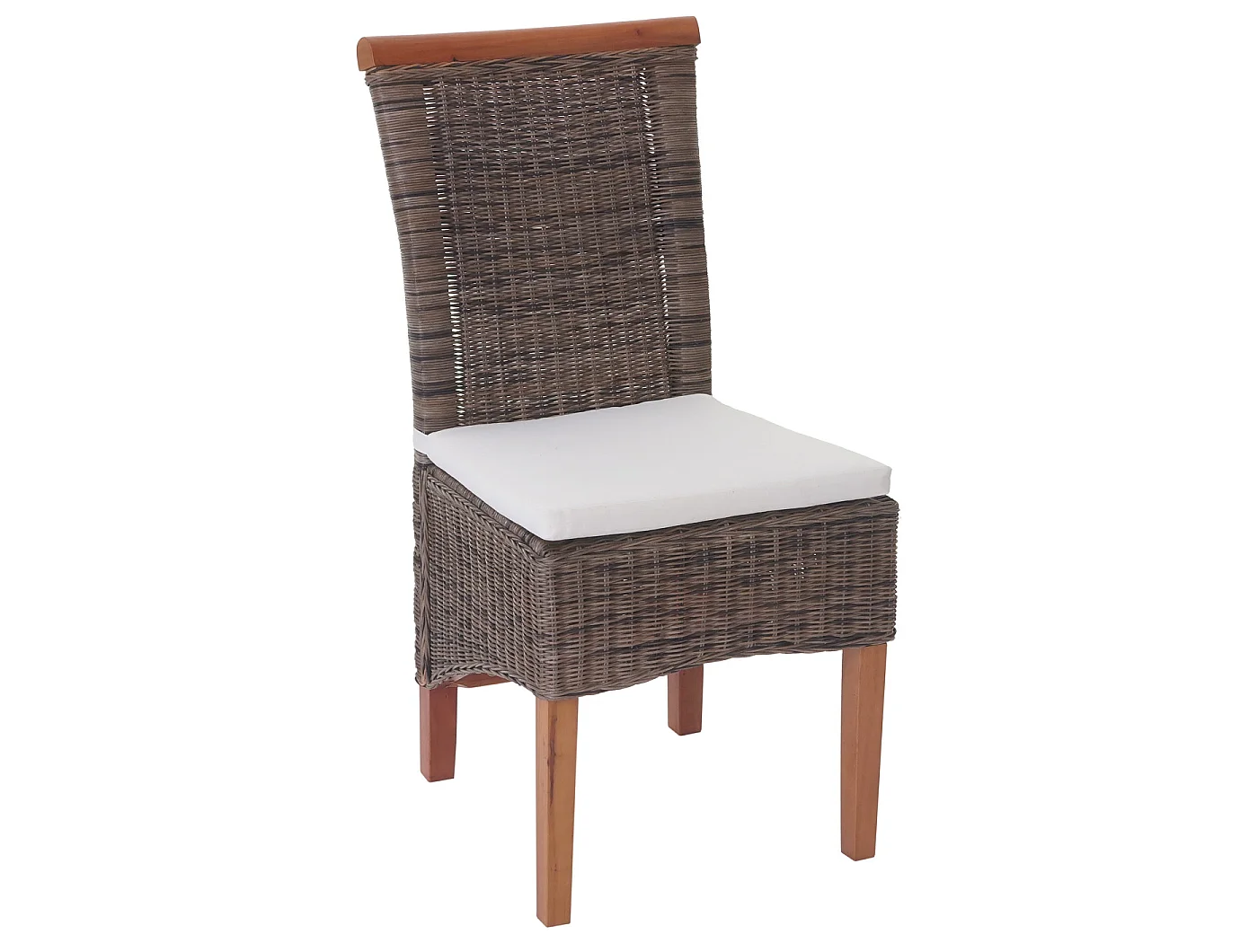 Set 2x sedie rattan per sala da pranzo soggiorno Savona 97x46x59cm ~ con cuscini