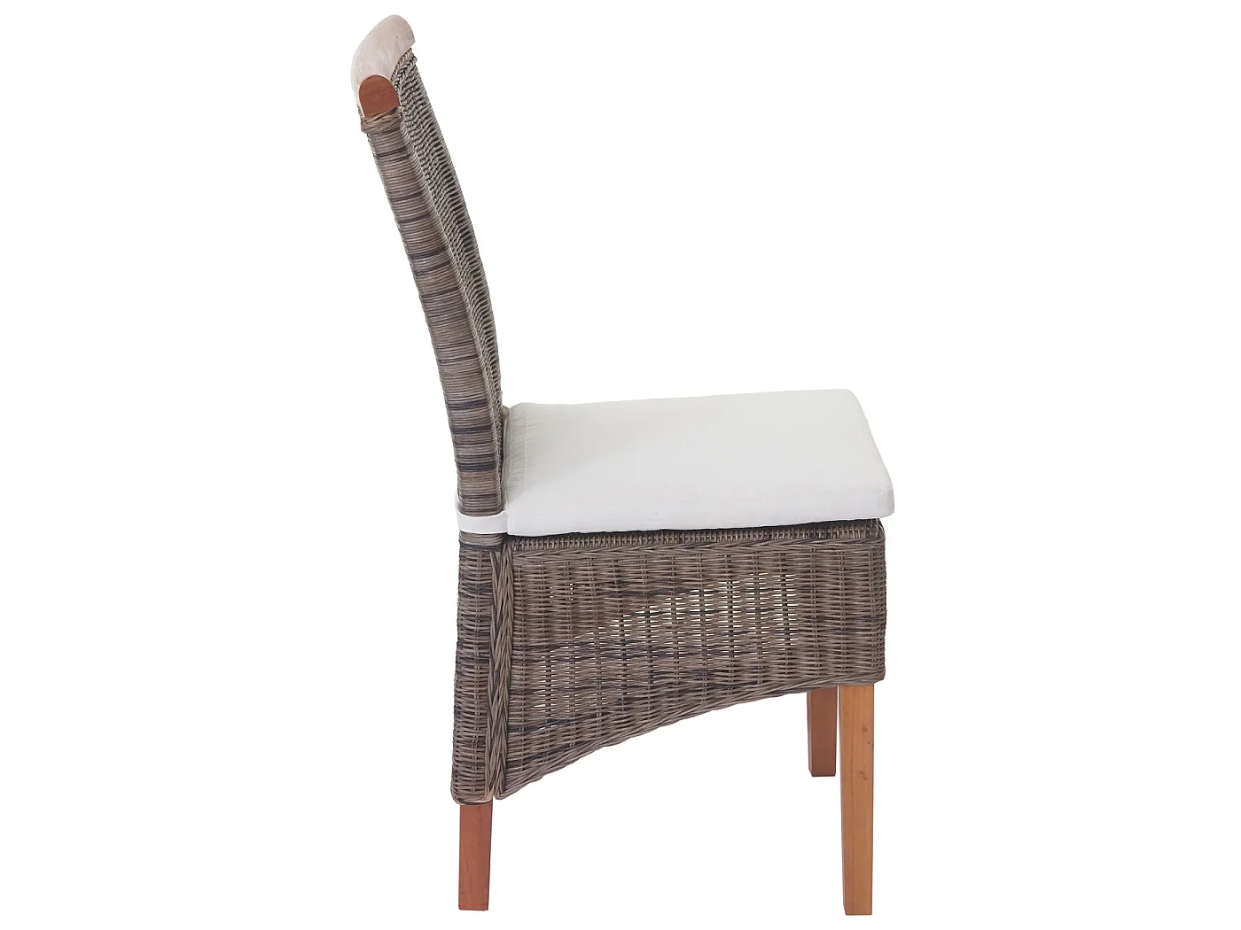 Set 2x sedie rattan per sala da pranzo soggiorno Savona 97x46x59cm ~ con cuscini