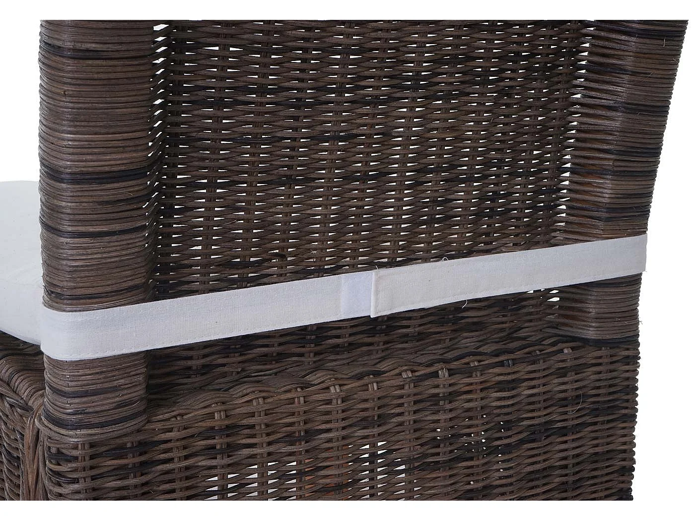 Set 2x sedie rattan per sala da pranzo soggiorno Savona 97x46x59cm ~ con cuscini