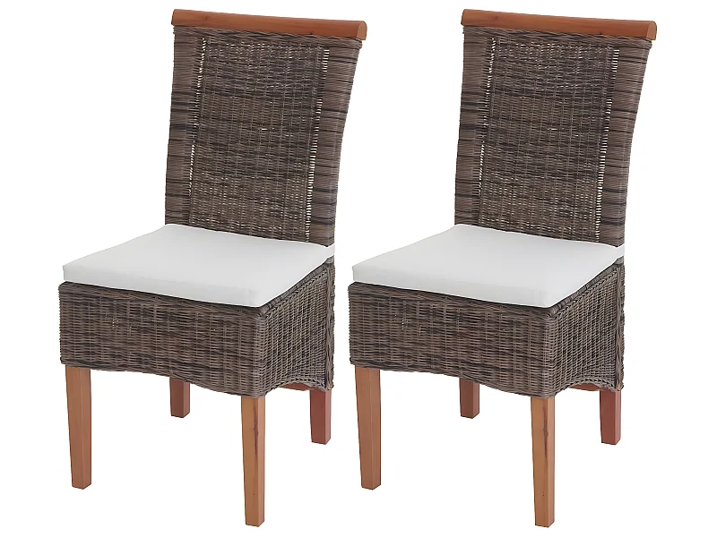 Chaise de salle à manger Sinio (lot de 2),  avec coussin