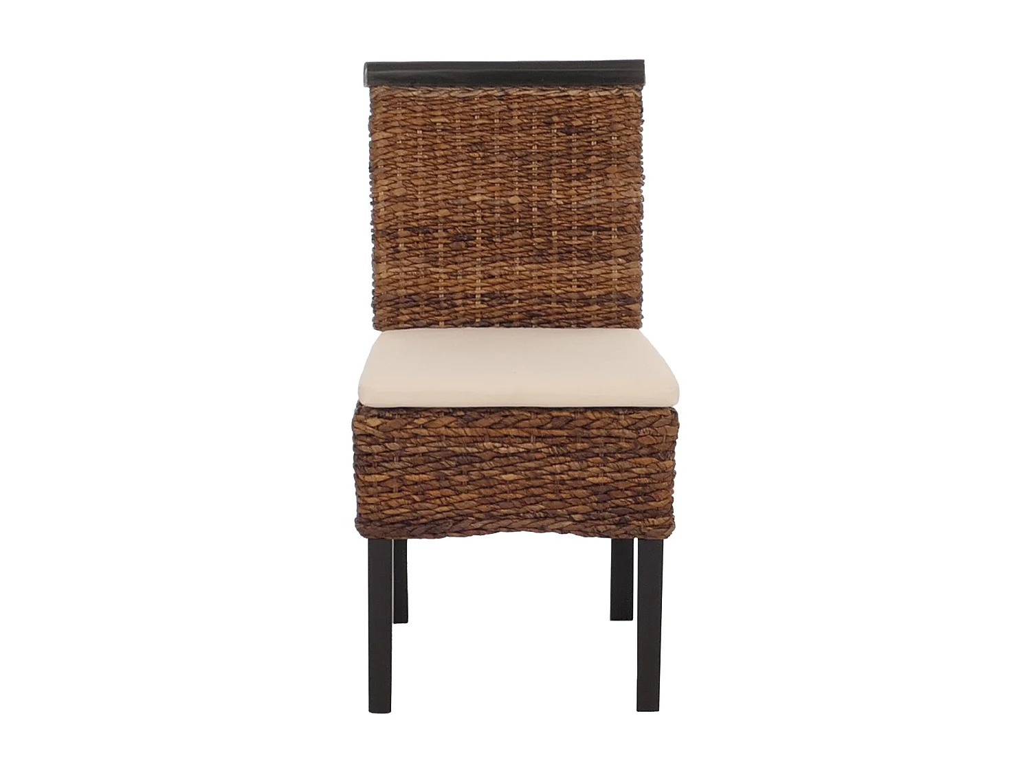 Chaise de salle à manger Acireale (lot de 6),  pieds foncés, avec coussin