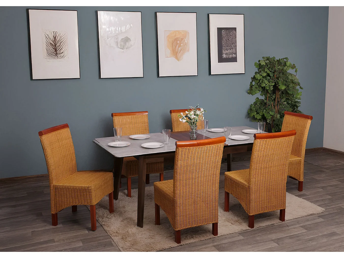 Silla de comedor Var (set de 2),  sin cojín de asiento