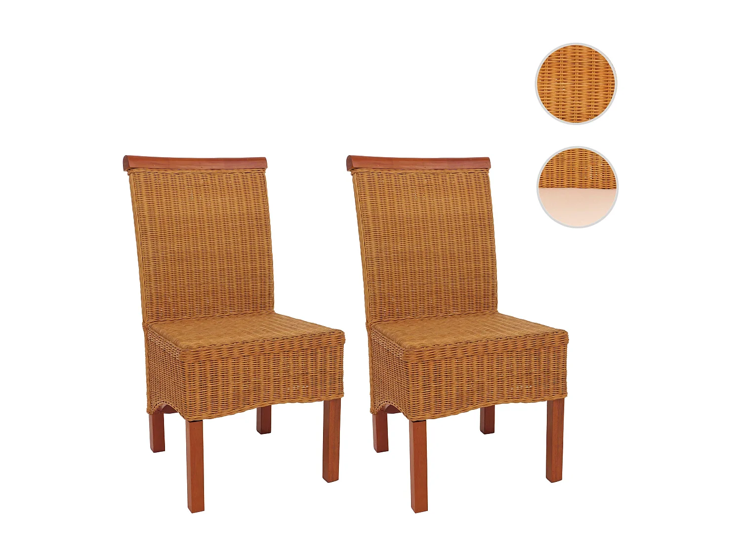 Chaise de salle à manger Var (lot de 2),  sans coussins