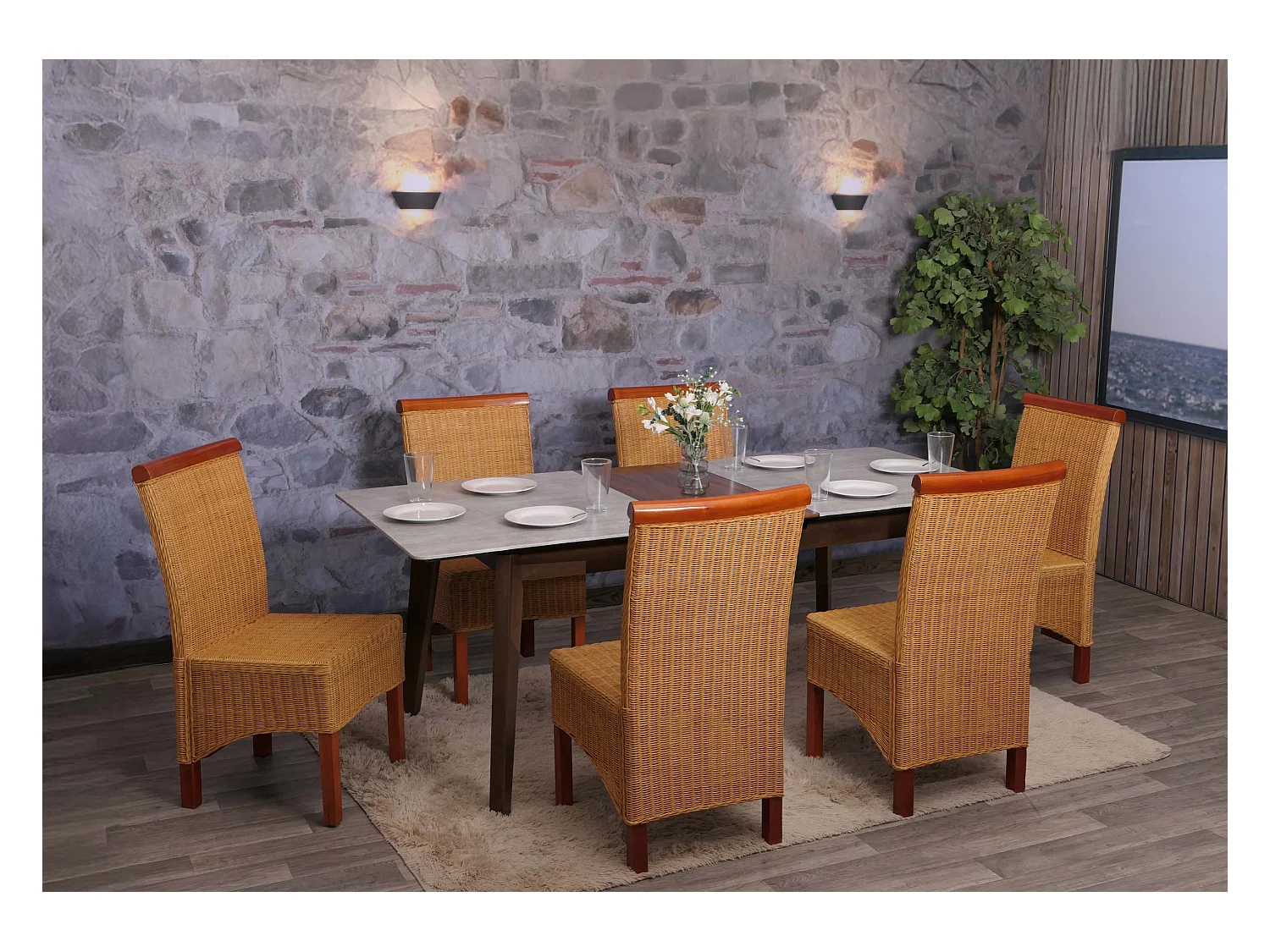 Chaise de salle à manger Var (lot de 6),  sans coussins