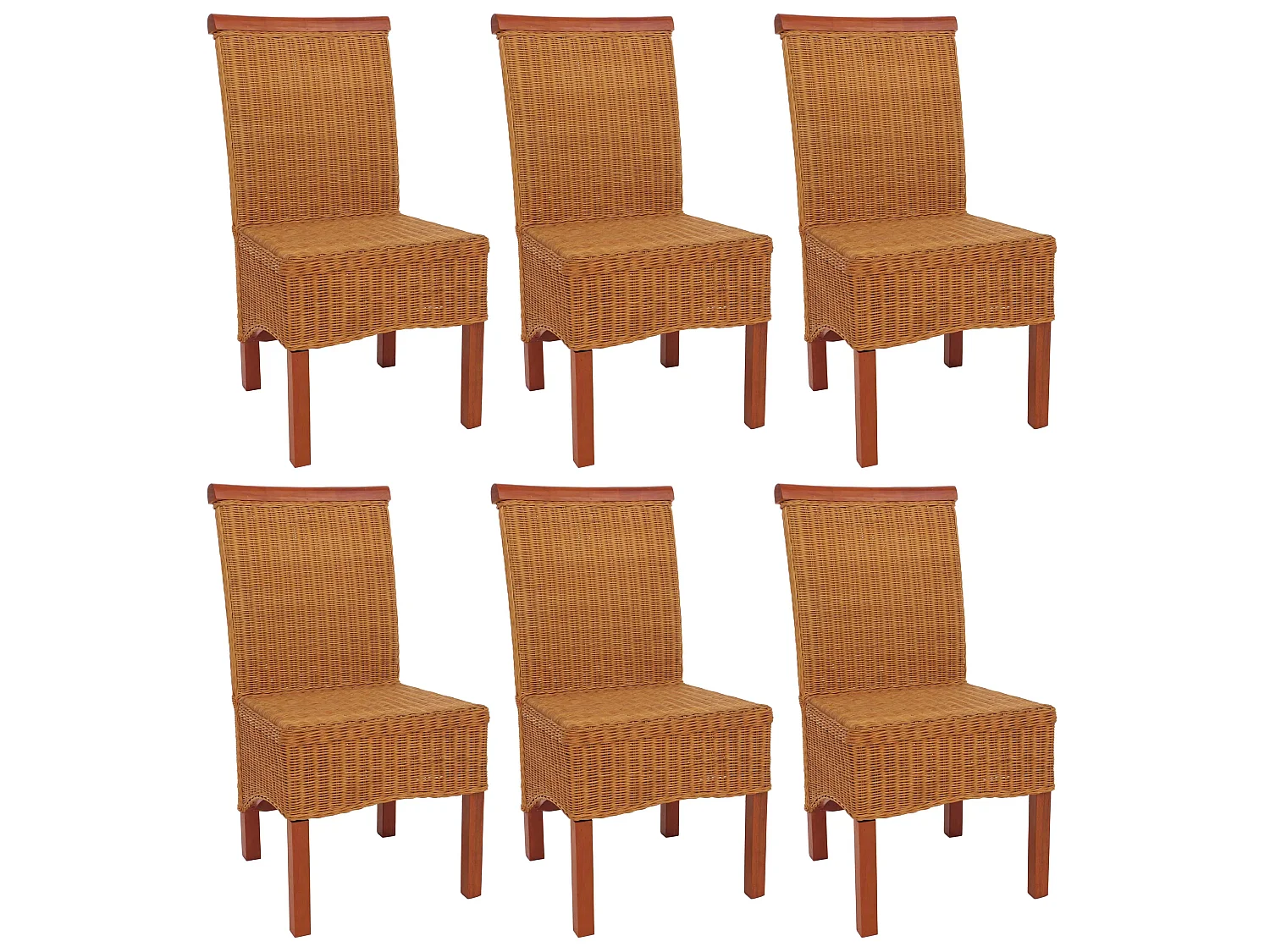 Chaise de salle à manger Var (lot de 6),  sans coussins