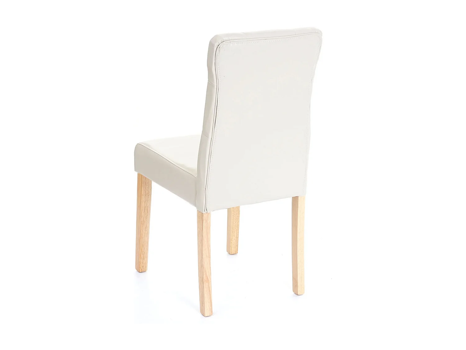 Chaise de salle à manger MCW-E58 (lot de 2),  similicuir crème, pieds clairs