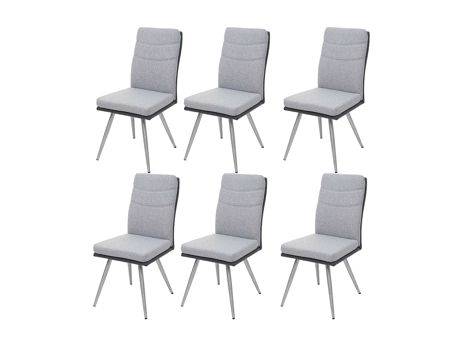Chaise de salle à manger MCW-G54 (lot de 6),  gris