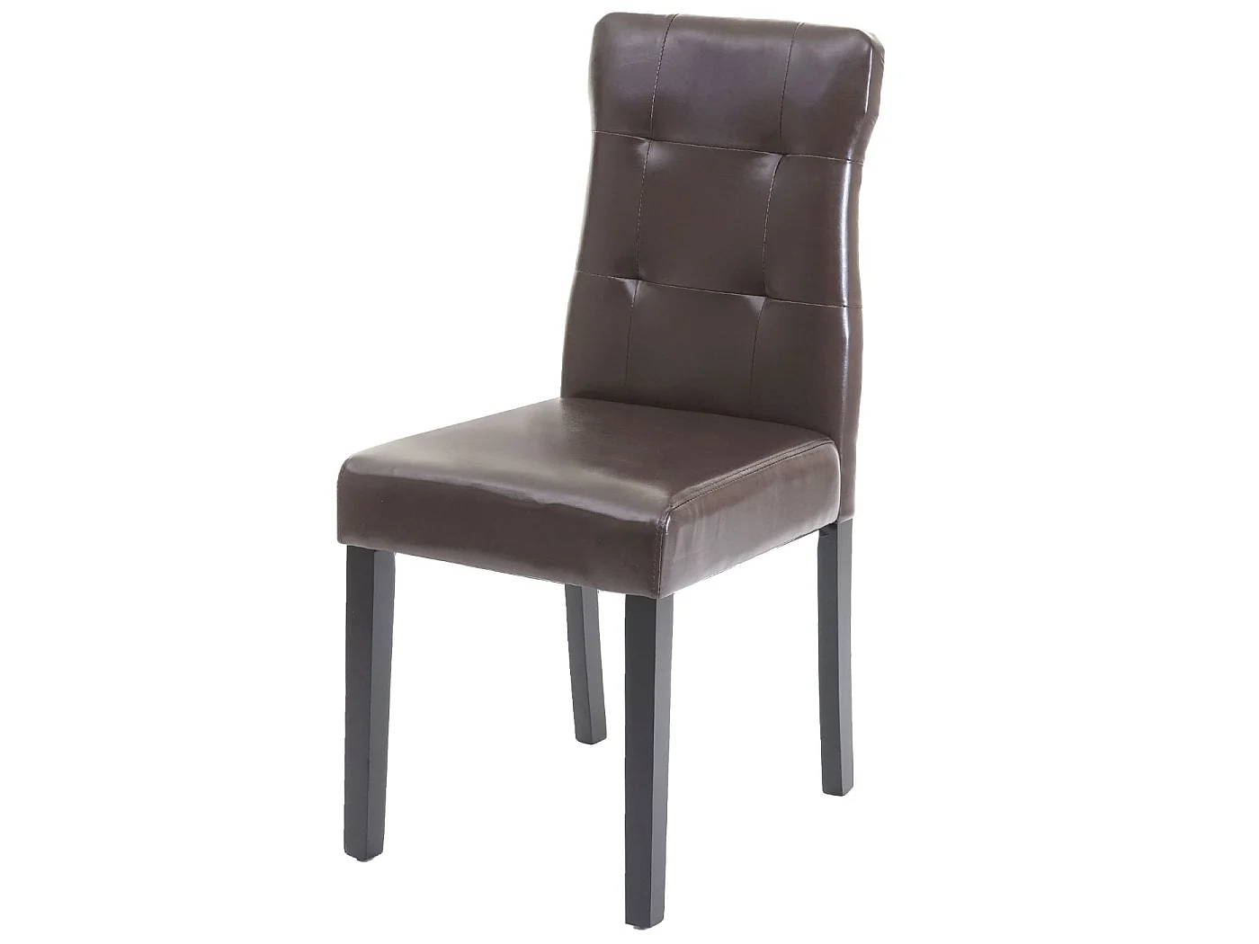 Chaise de salle à manger MCW-E58 (lot de 6),  similicuir marron, pieds foncés