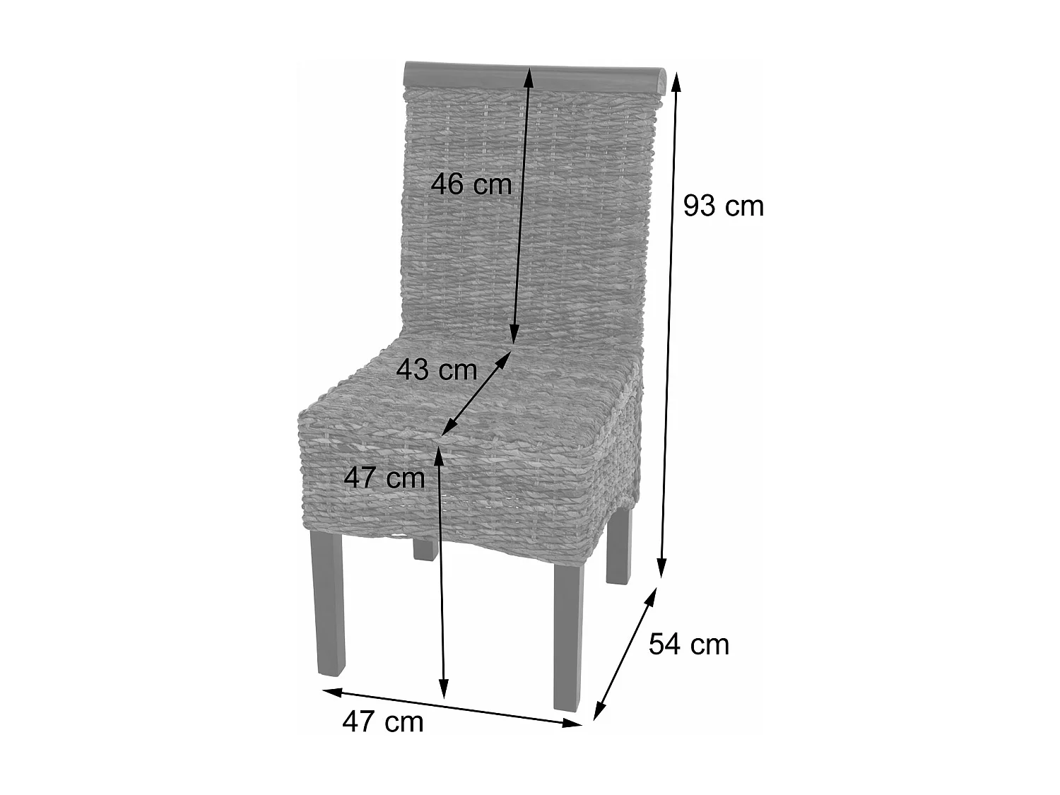 Silla de comedor Acireale (set de 6),  oscuro, sin cojín