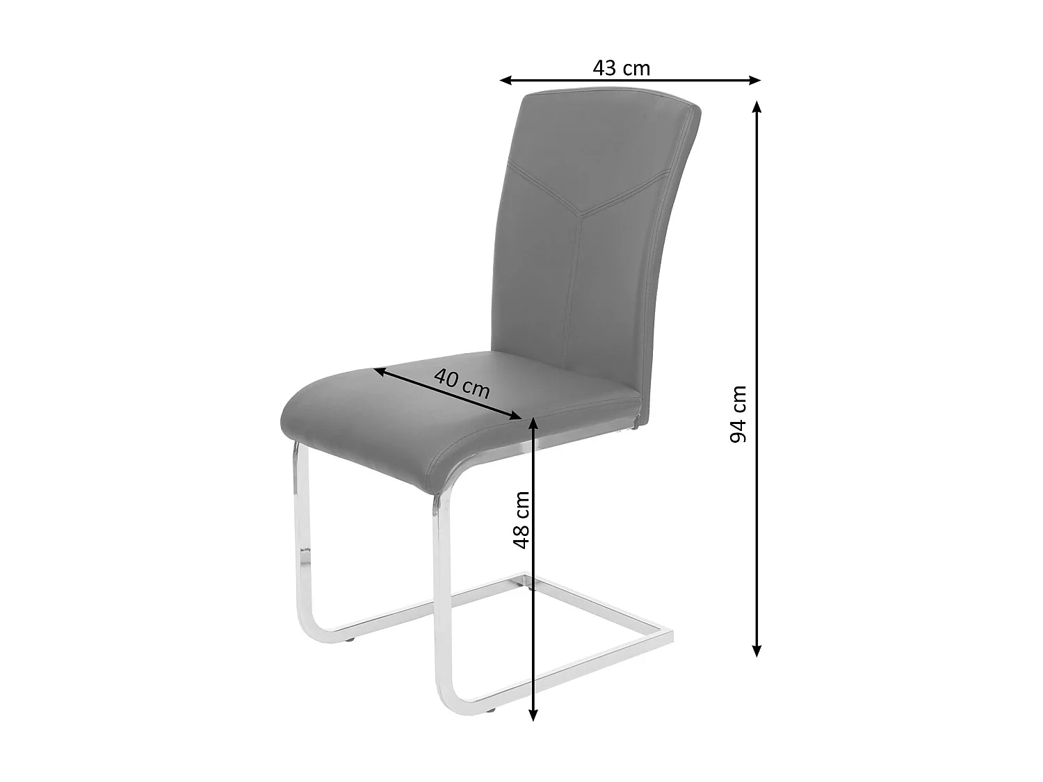 Chaise de salle à manger MCW-F36 (lot de 6),  tissu/textile, gris