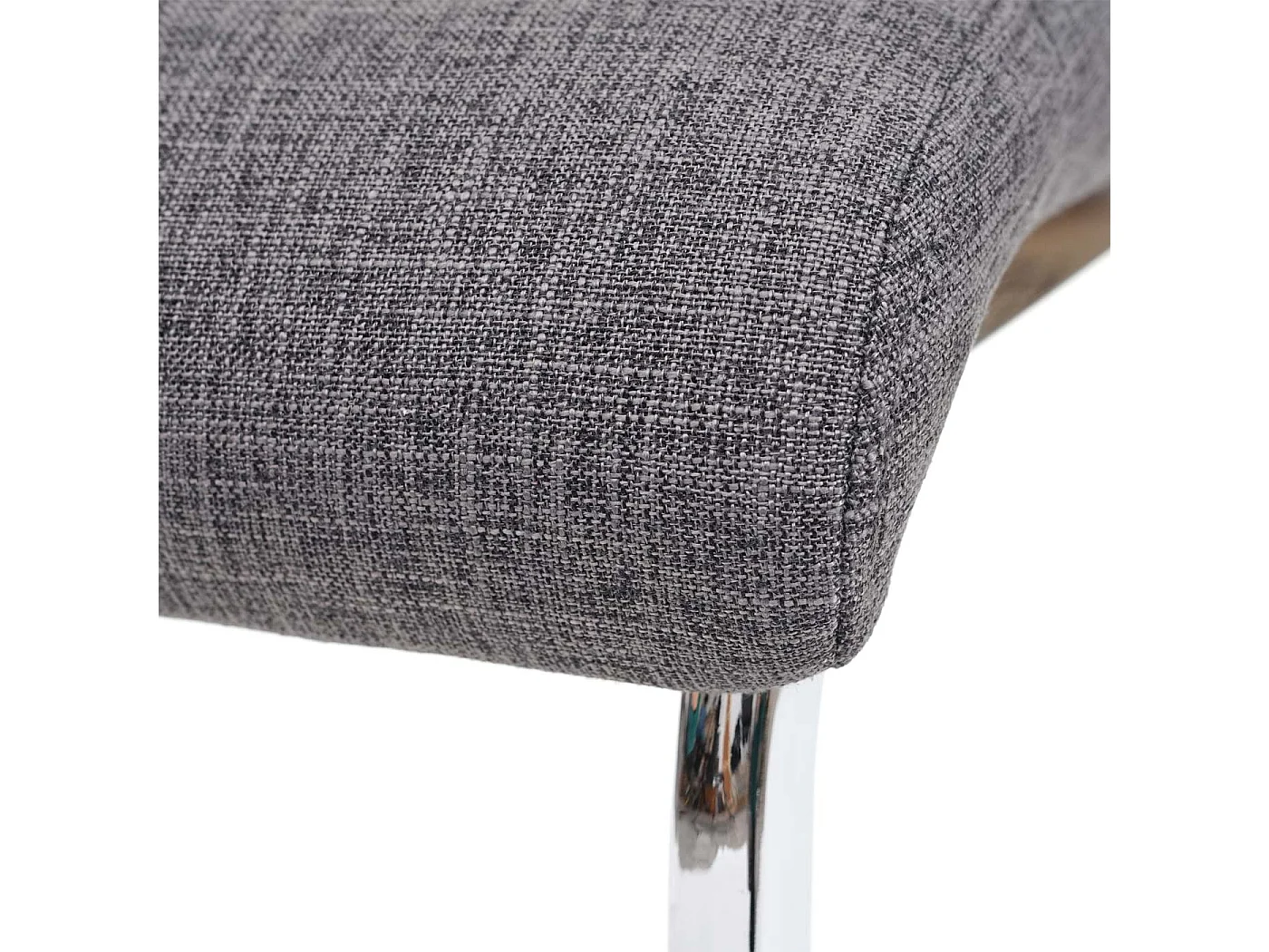 Chaise de salle à manger MCW-F36 (lot de 6),  tissu/textile, gris