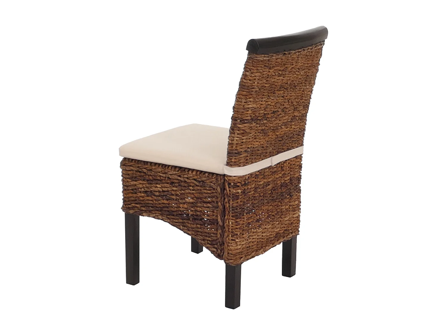 Chaise de salle à manger Acireale (lot de 2),  pieds foncés, avec coussin