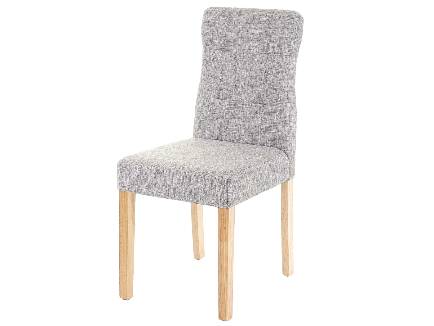 Chaise de salle à manger MCW-E58 (lot de 6),  tissu gris, pieds clairs