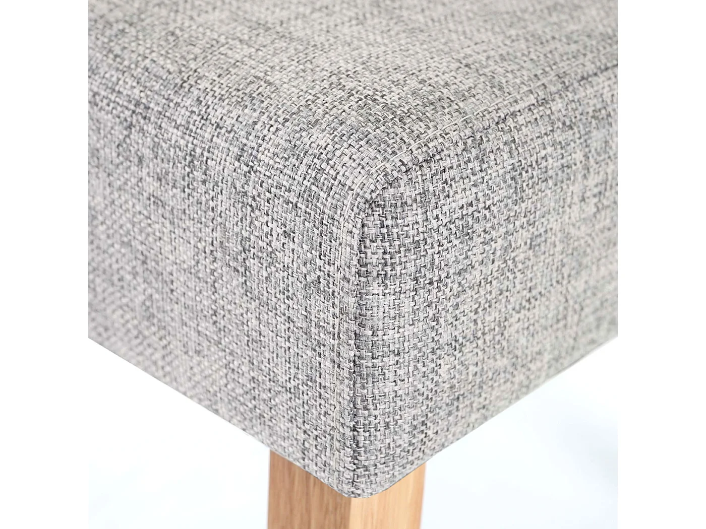 Chaise de salle à manger MCW-E58 (lot de 6),  tissu gris, pieds clairs