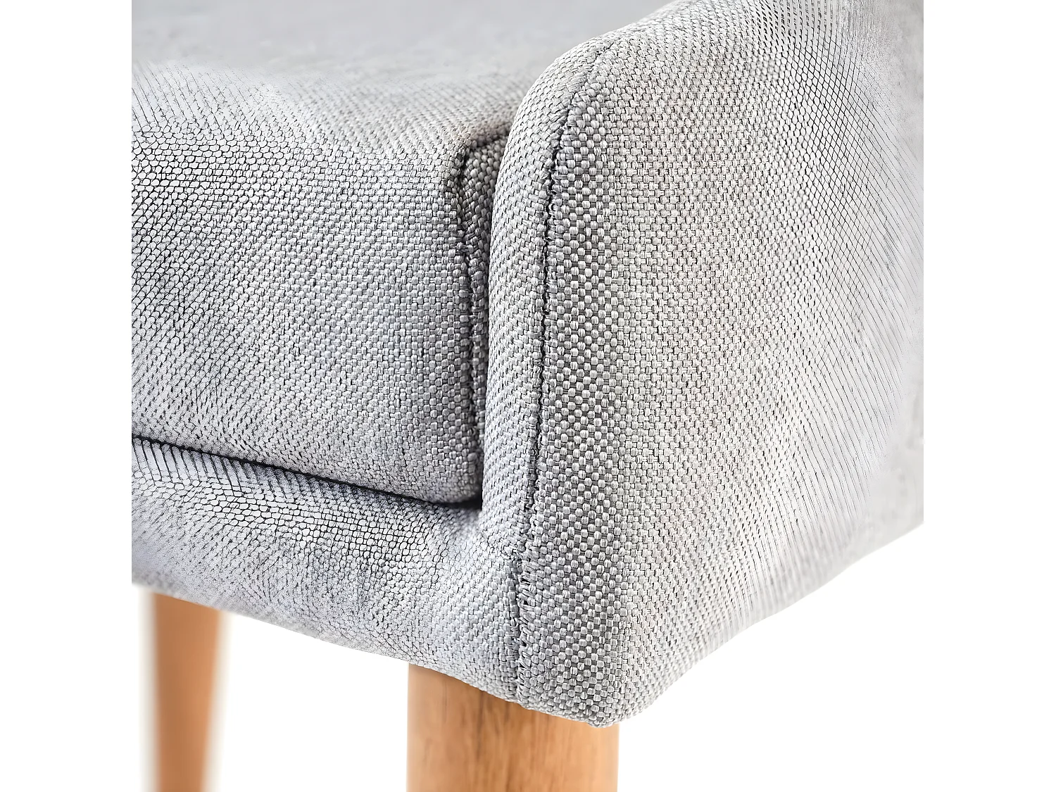 Esszimmerstuhl MCW-B44 II (6er-Set), Stoff/Textil grau