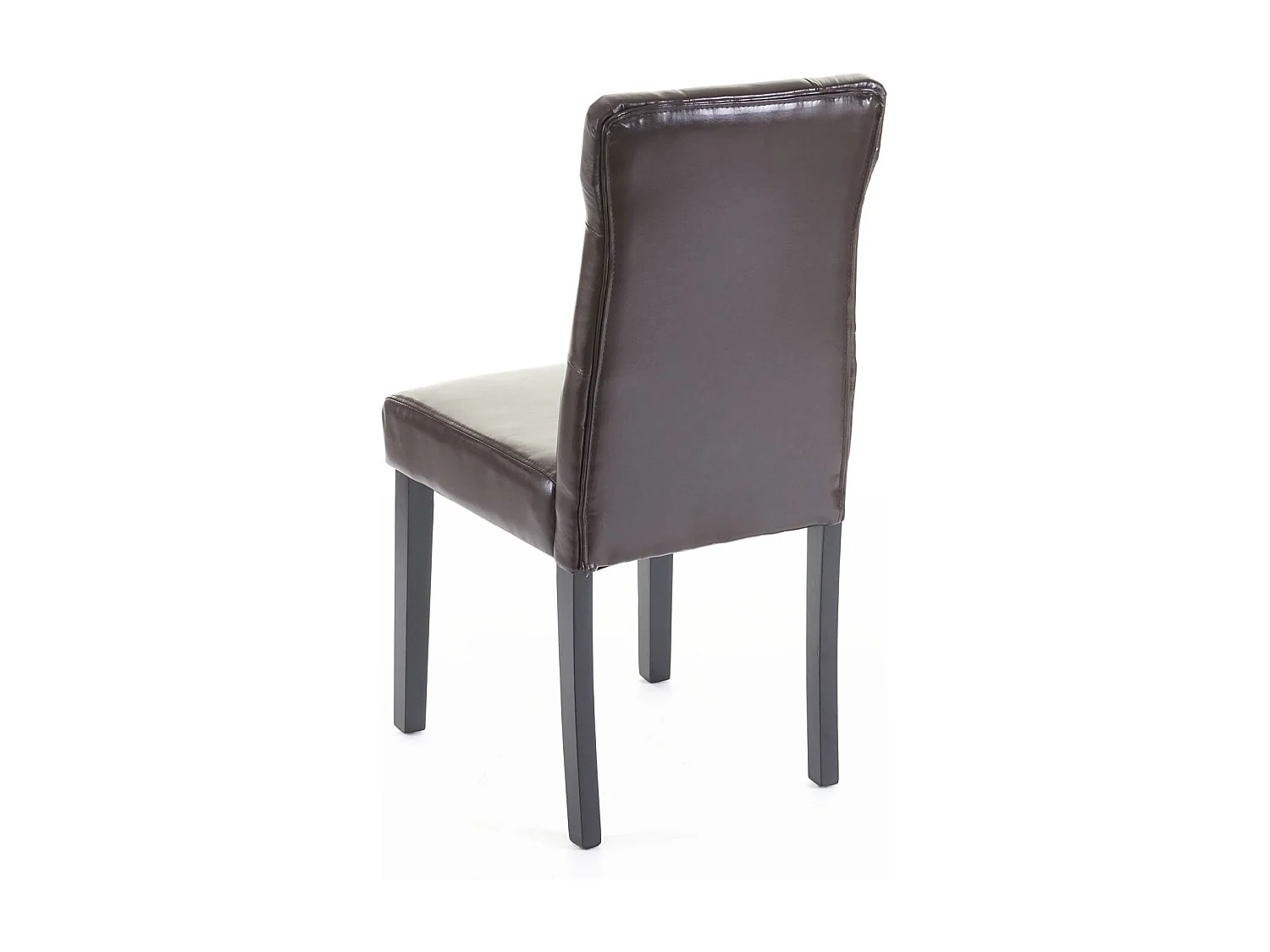 Chaise de salle à manger MCW-E58 (lot de 2),  similicuir marron, pieds foncés