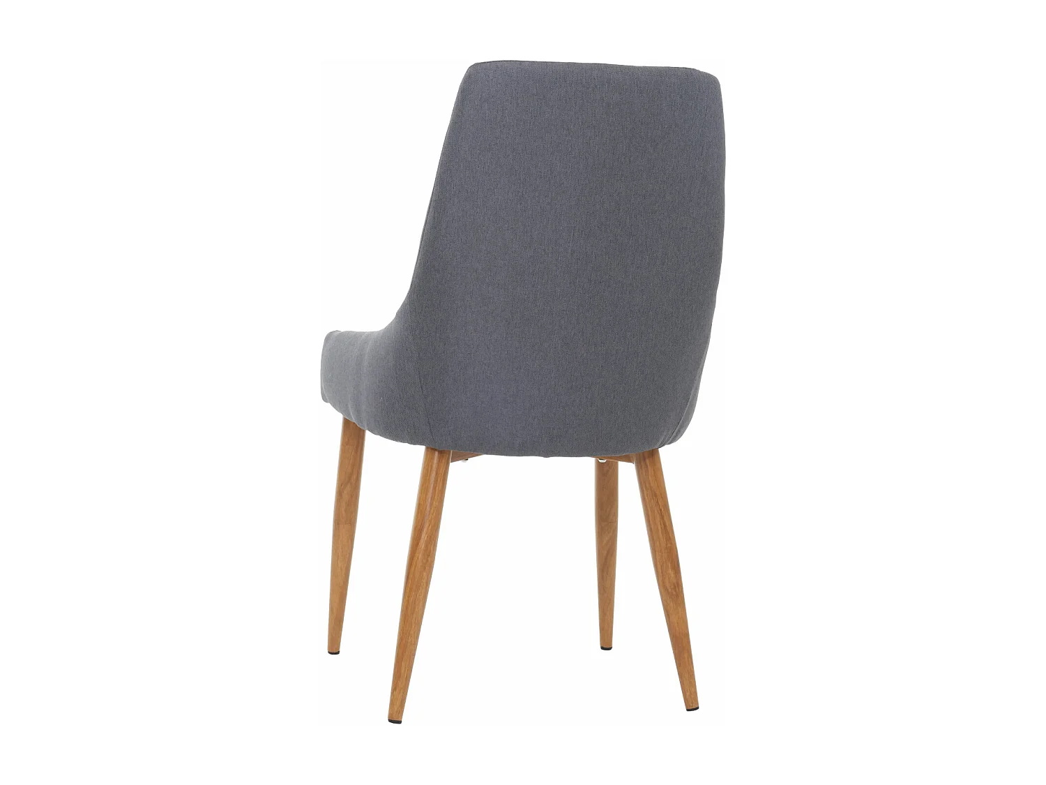 Set 2x sedie imbottite MCW-B44 II design retro anni 50 metallo tessuto grigio scuro