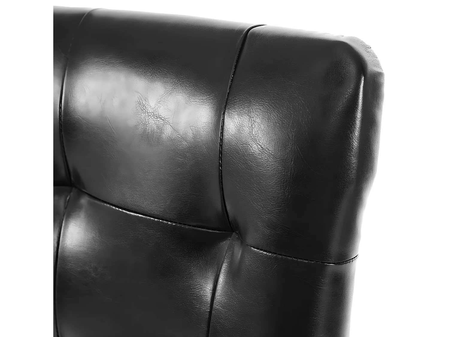 Chaise de salle à manger MCW-E58 (lot de 4),  similicuir noir, pieds foncés