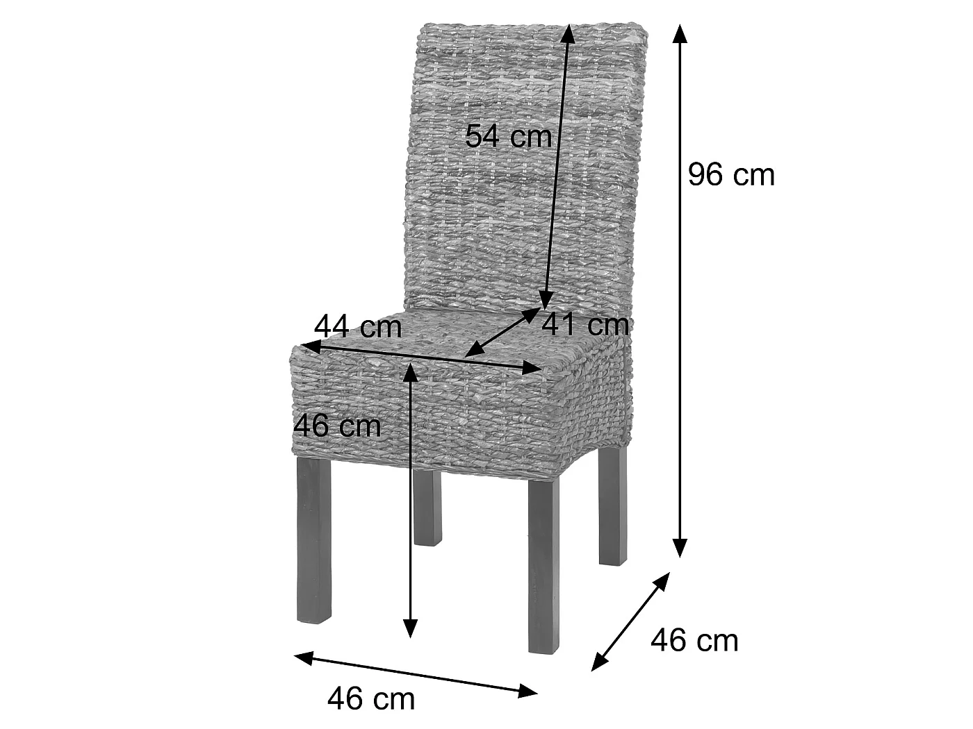 Chaise de salle à manger Loiret (lot de 6),  pieds foncés