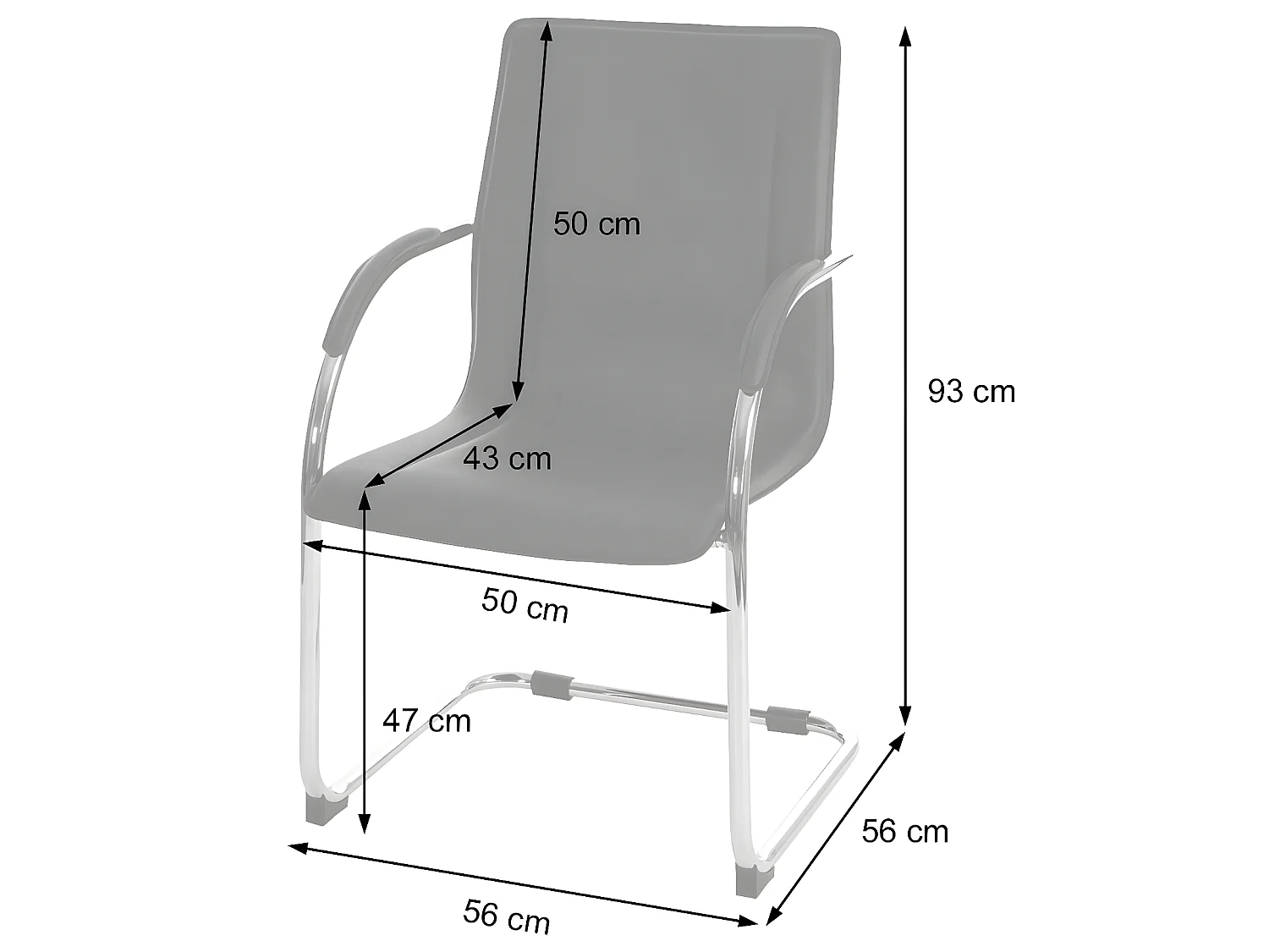 Chaise de salle à manger Perm (lot de 6),  blanc