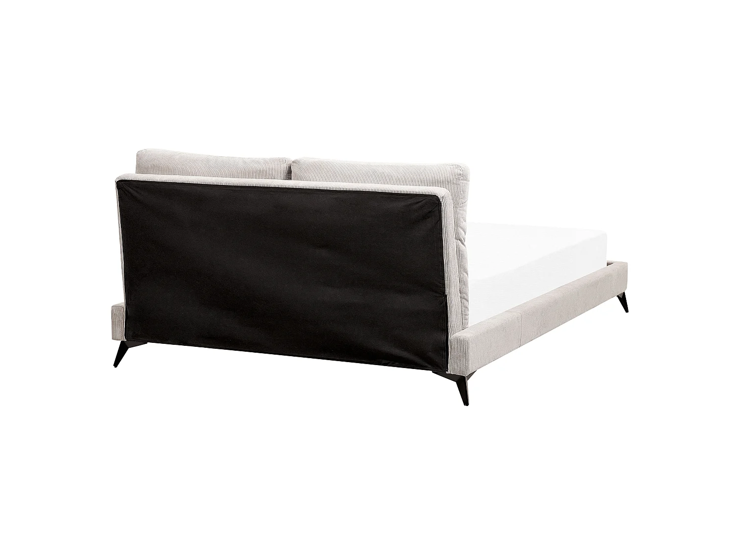 Bed Corduroy MELLE 160 x 200 cm Lichtbeige