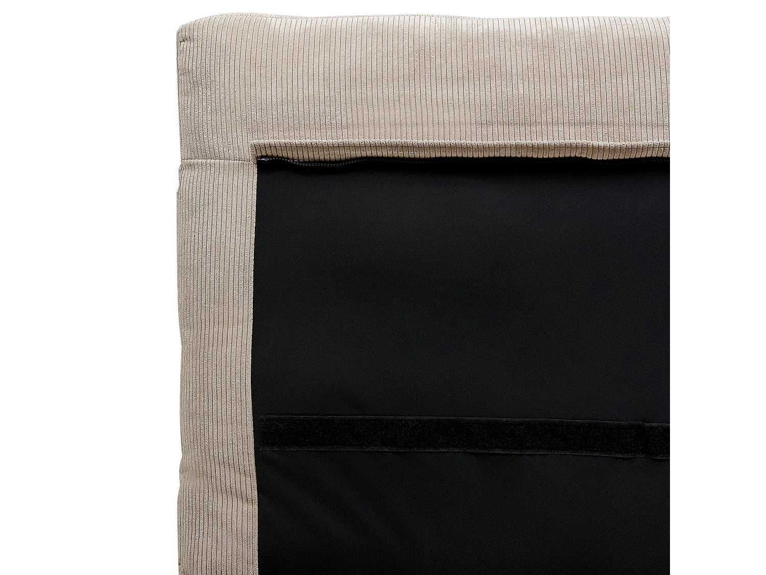 Lit avec sommier Velours côtelé MELLE 140 x 200 cm Taupe