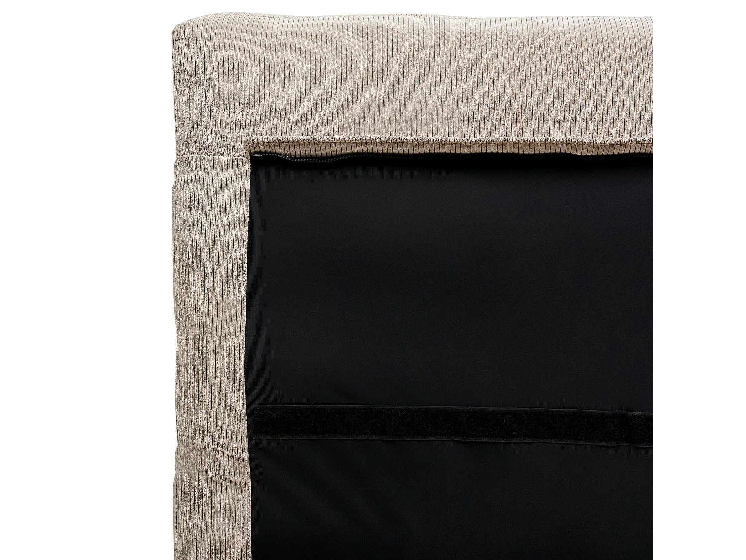 Polsterbett Cord beige taupe Lattenrost 140x200cm mit Kopfteil Metallfüße Melle