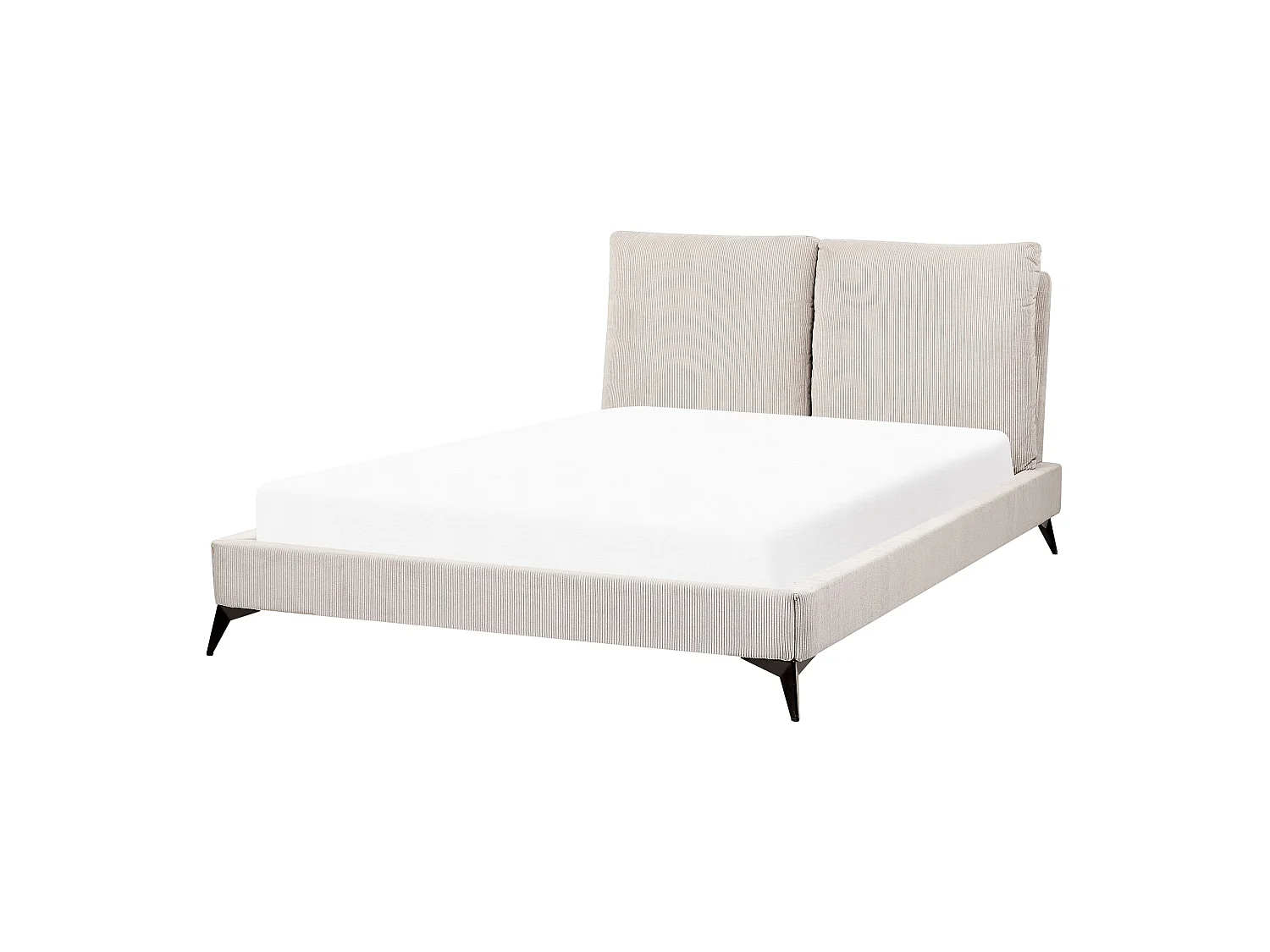 Cama Bombazine MELLE 140 x 200 cm Creme claro