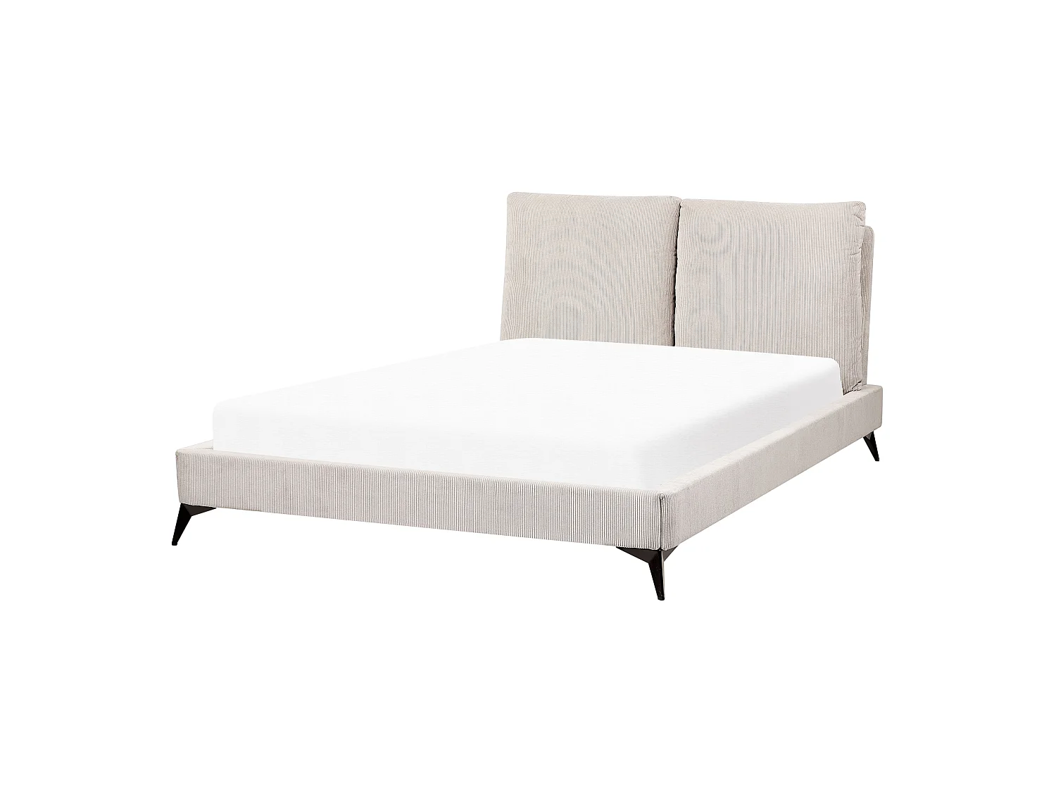 Cama Bombazine MELLE 140 x 200 cm Creme claro