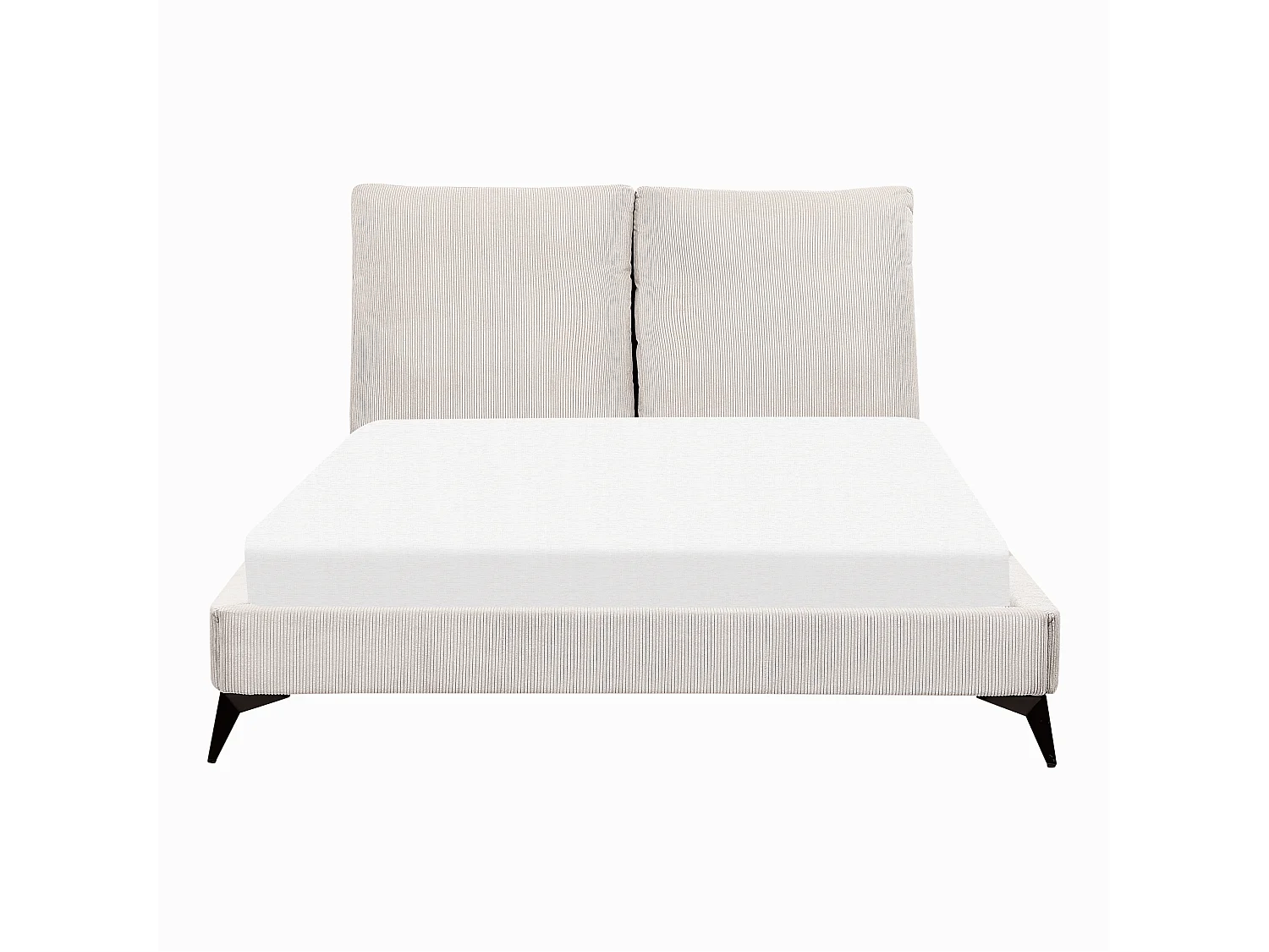 Cama Bombazine MELLE 140 x 200 cm Creme claro