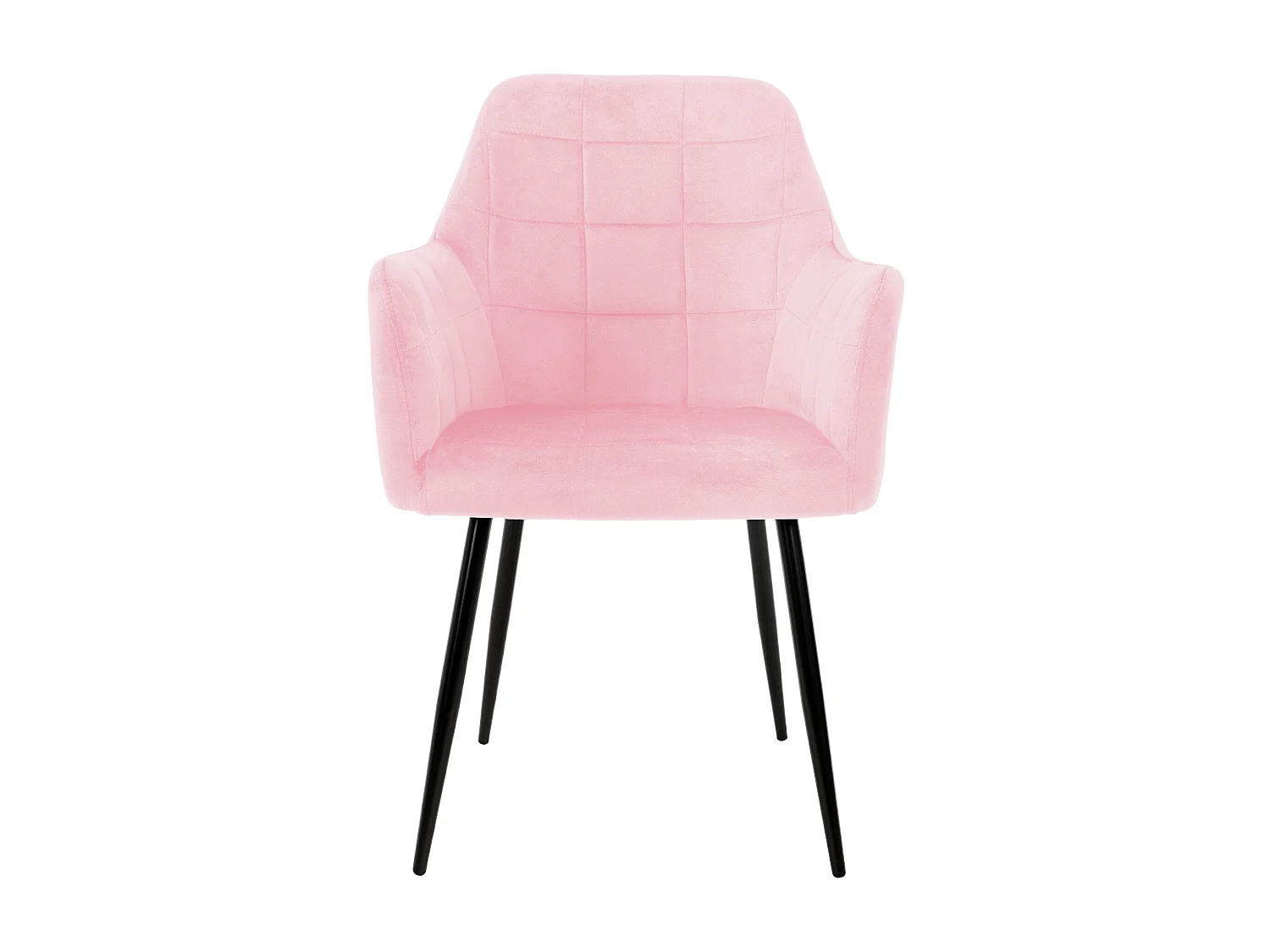 6x Sillón mueble de comedor oficina rosa asientos sofá retro tapizado acolchado