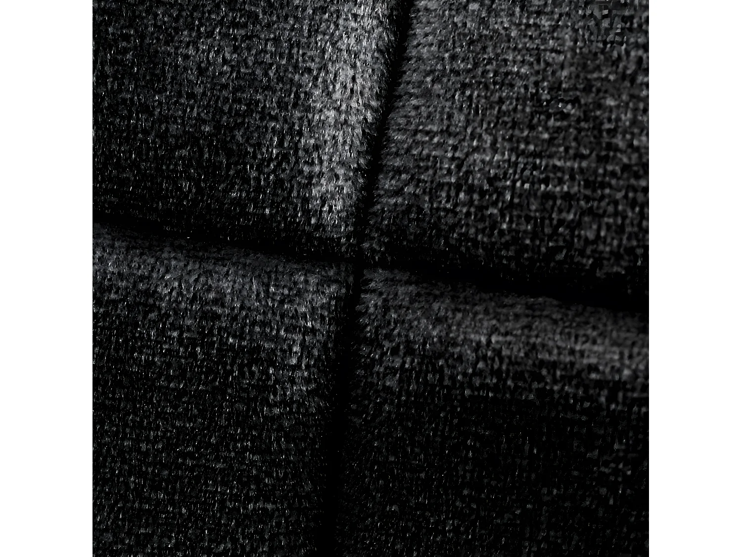 4x Chaises salle à manger tendance rétro fauteuil velours pieds métalliques noir