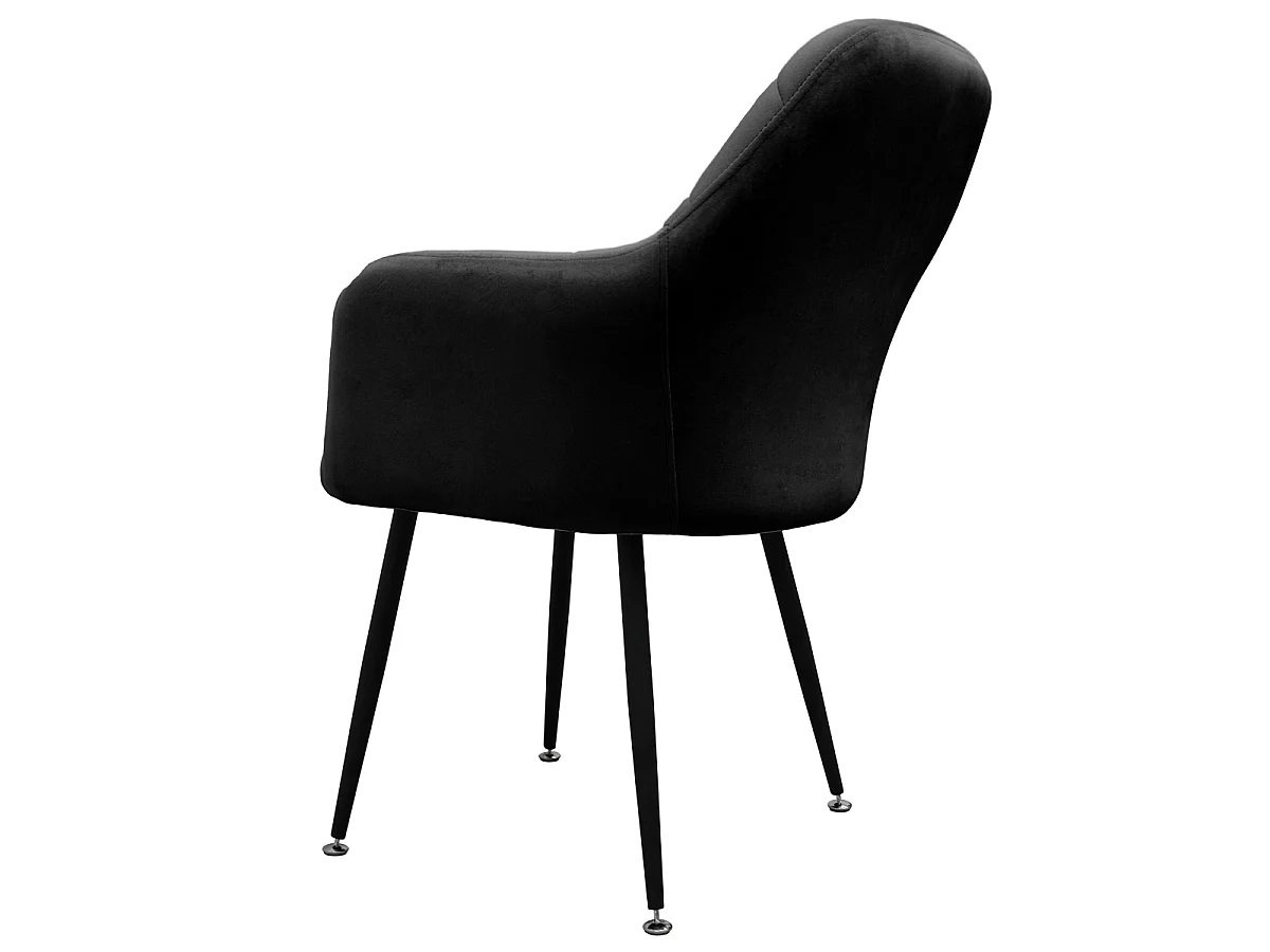 Sedie da pranzo poltrone velluto imbottite stile retro cucina ufficio nero 4 pz