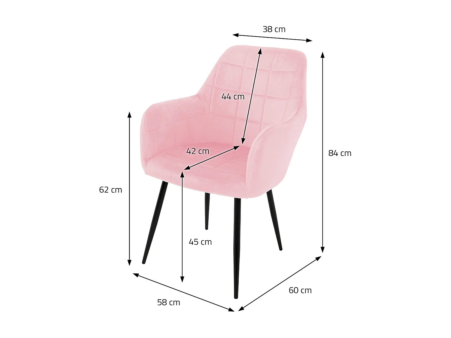 Sedie da pranzo poltrone velluto imbottite stile retro cucina ufficio rosa 4 pz