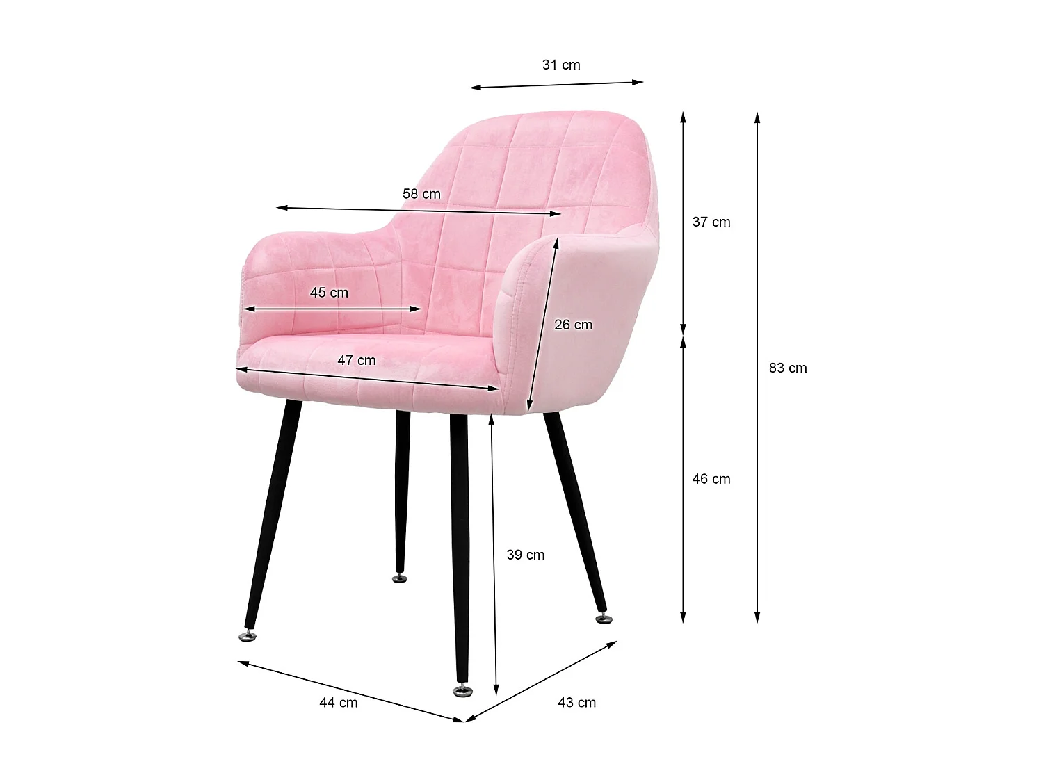 Sedie da pranzo poltrone velluto imbottite stile retro cucina ufficio rosa 4 pz