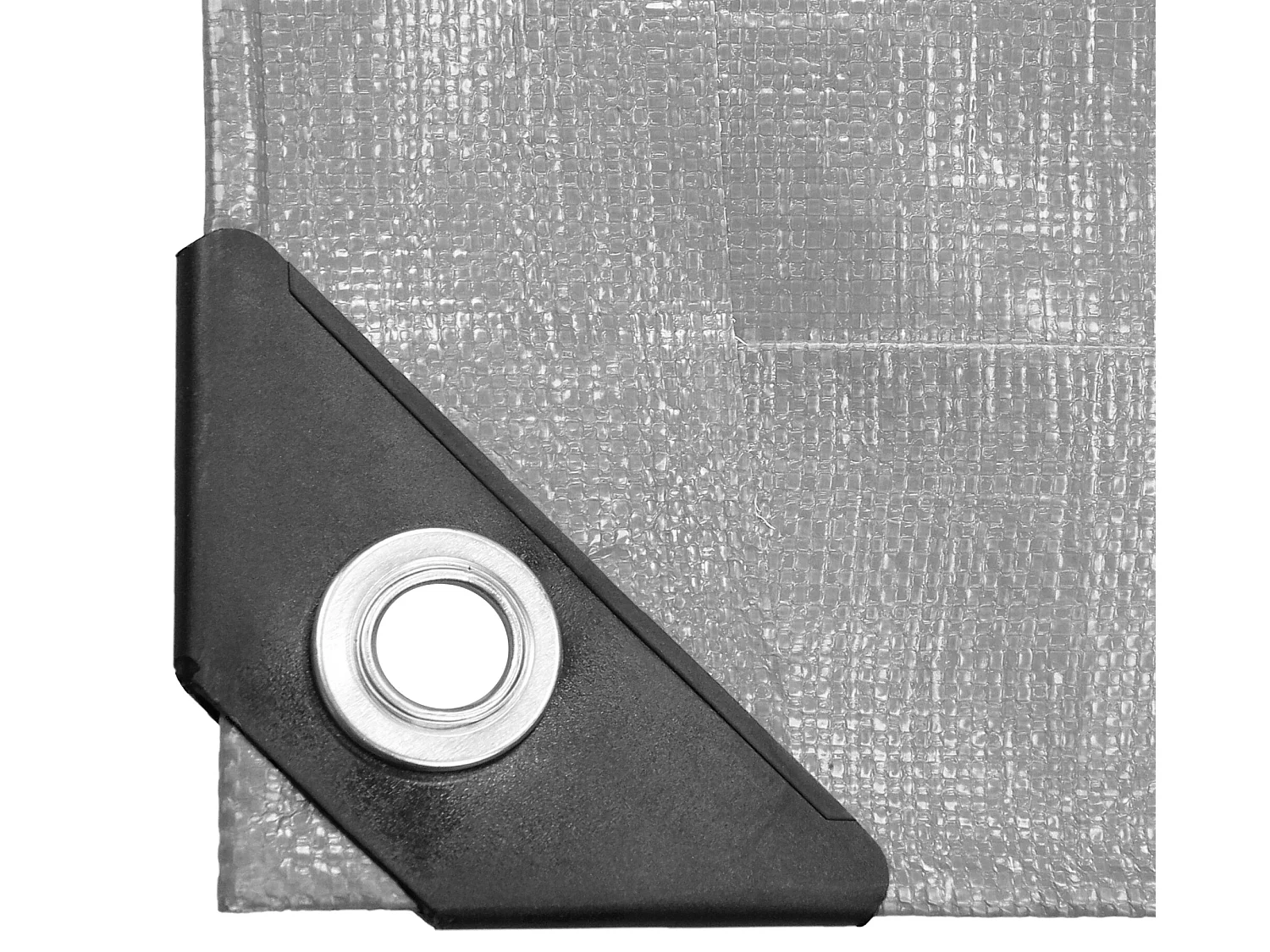 Bâche de couverture étanche protection en PE avec oeillets 2 x 3 m 180 g/m² gris