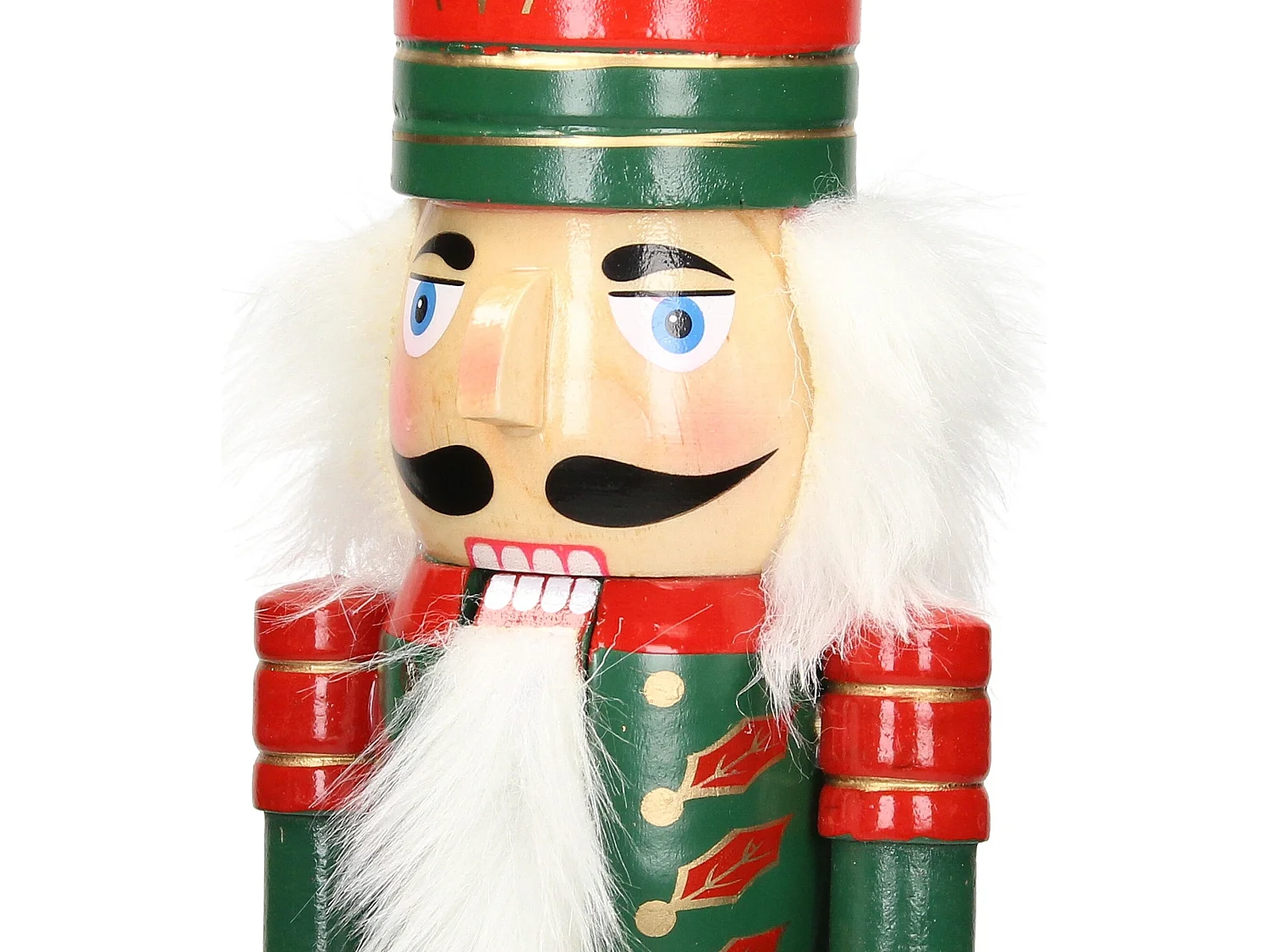 ECD Germany Soldat Casse-Noisette 25 cm avec Chapeau Rouge et Sabre, en Bois, Unique