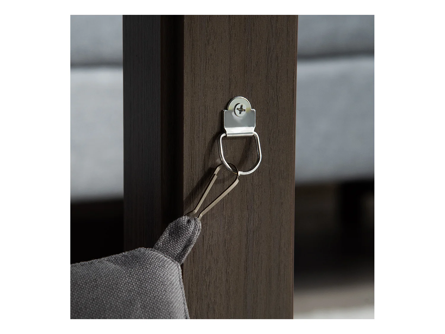 Table basse arbre à chat 2 en 1 - centre d'activités avec hamac, griffoirs - dim. 79L x 59l x 45,5H cm - polyester aspect bois gris