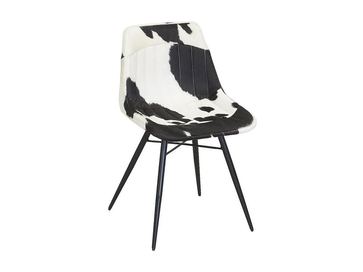 Chaise en peau de vache véritable