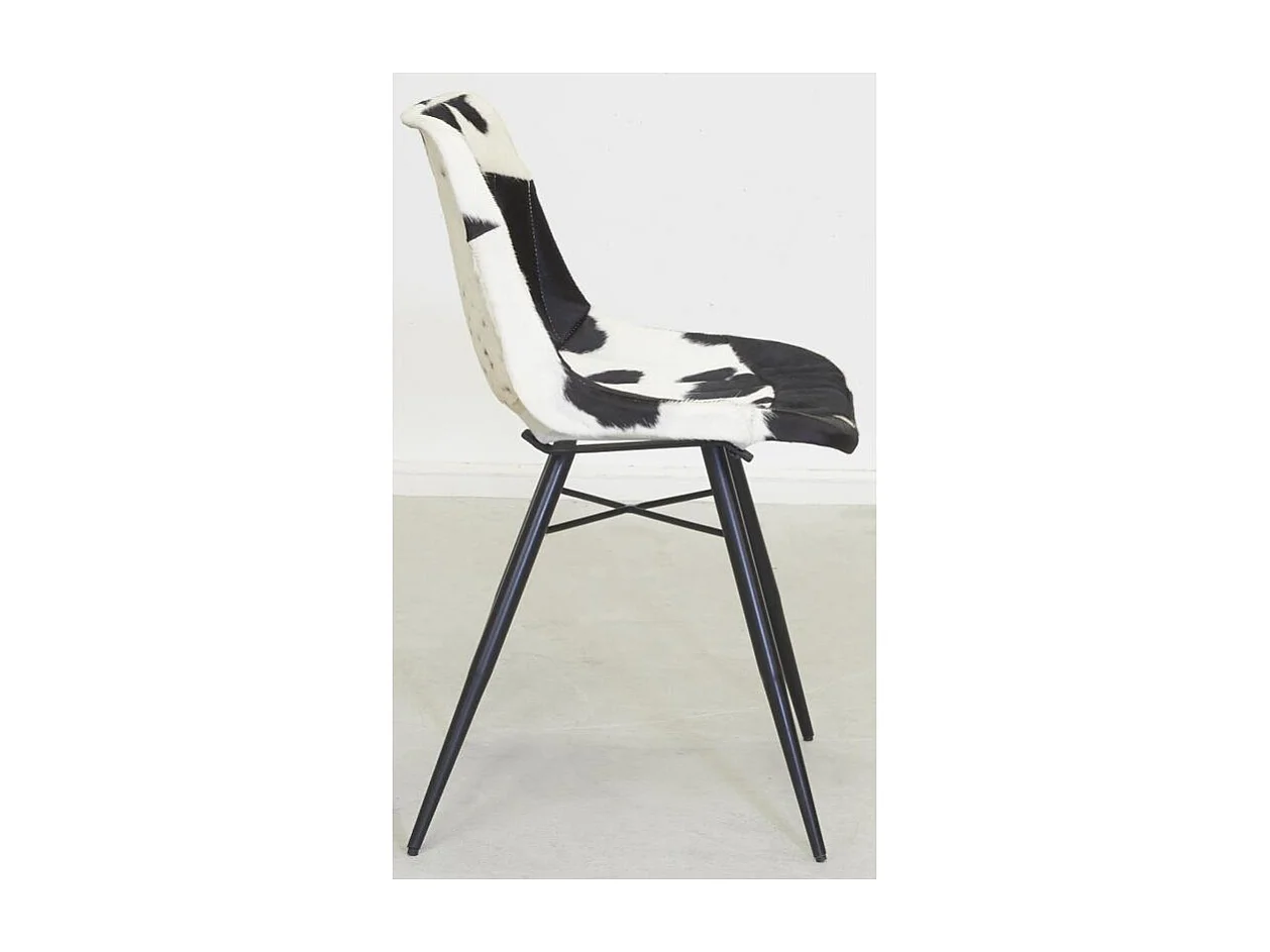Chaise en peau de vache véritable