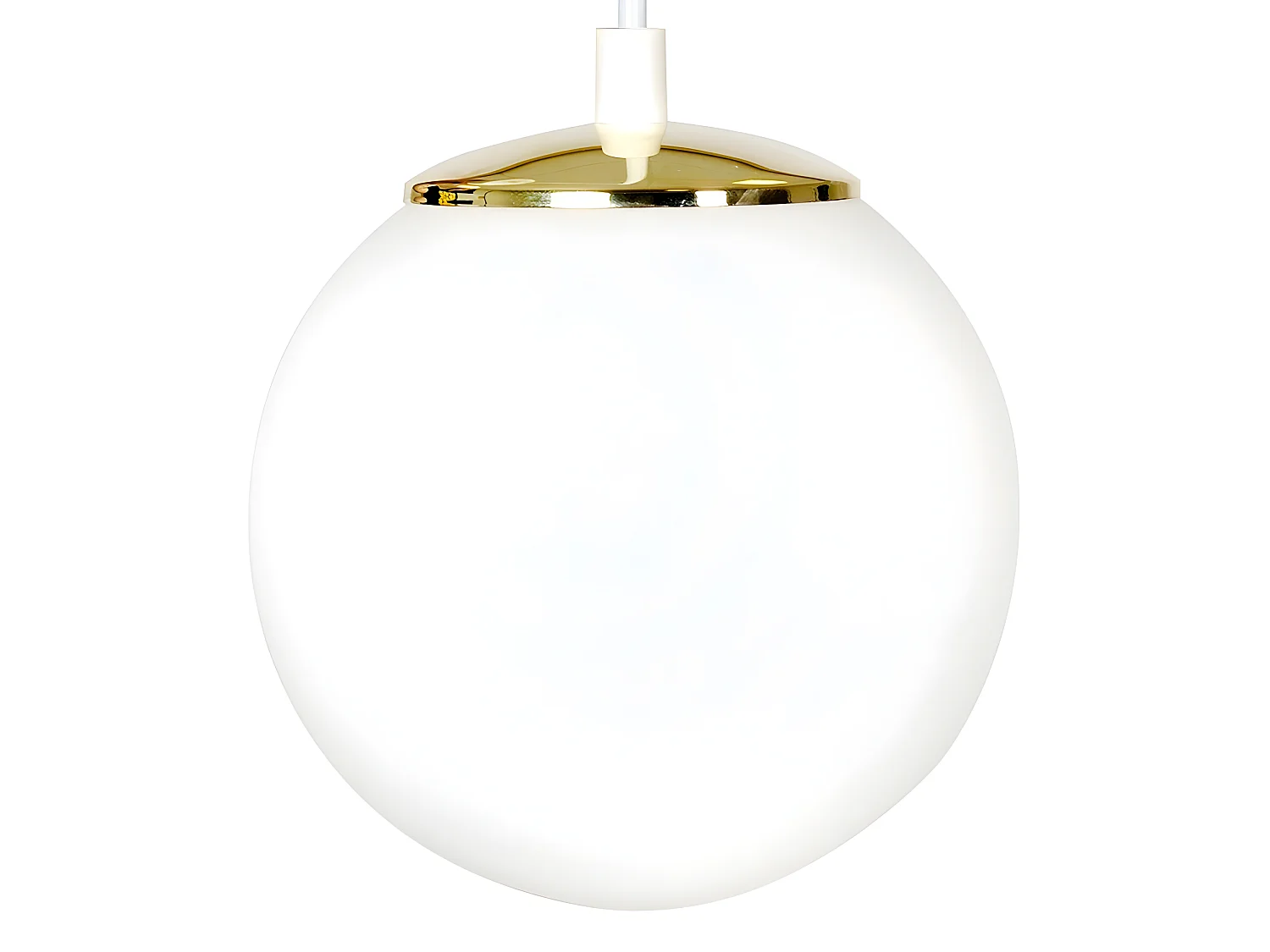 Applique suspendue Signo à hauteur réglable en métal blanc et doré 1xE14