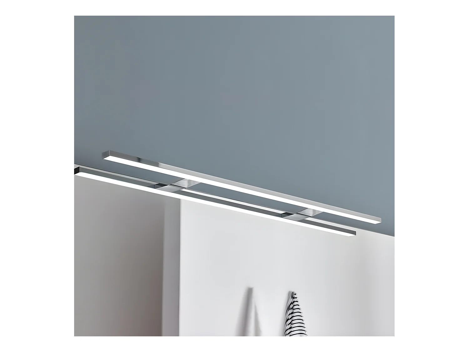 Applique de salle de bain LED Celia 15W 968lm 5700K aluminium et ABS rectangulaire IP44