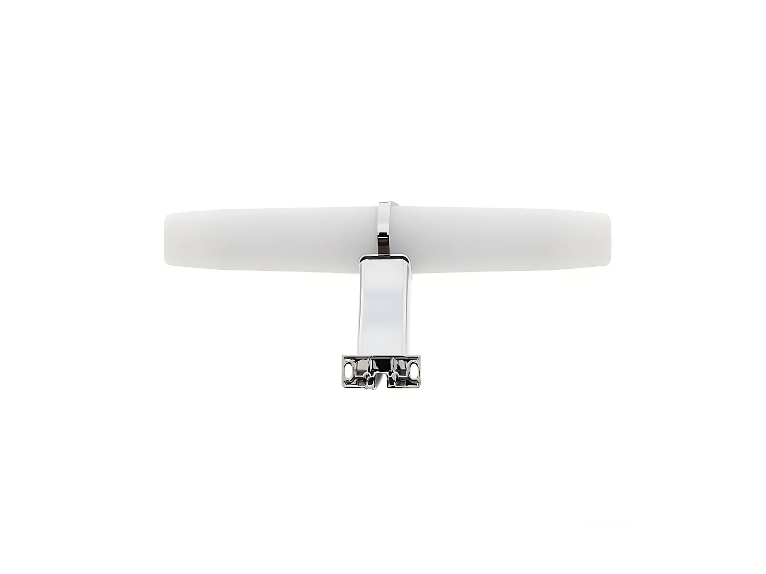 Applique per bagno Eva LED 6W 392lm 4000K bianca cilindrica con dettaglio argento IP44